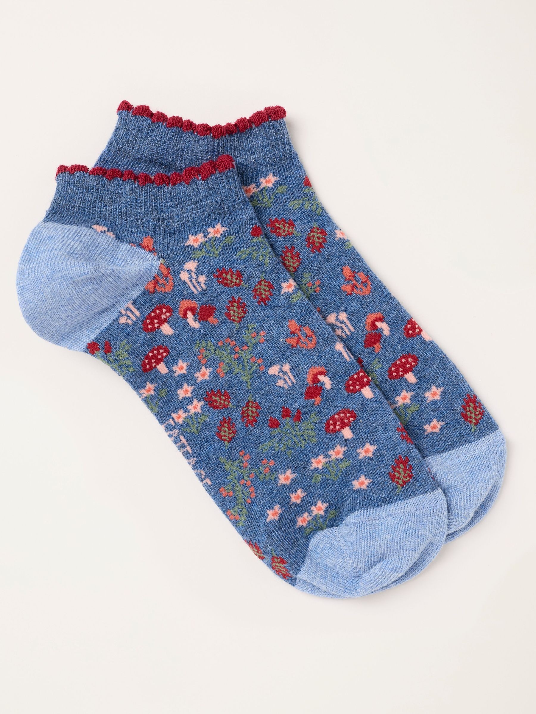 Blue - Toadstool Trainer Socks