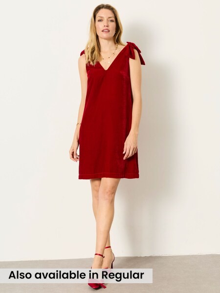 Red - Bow Detail Dress