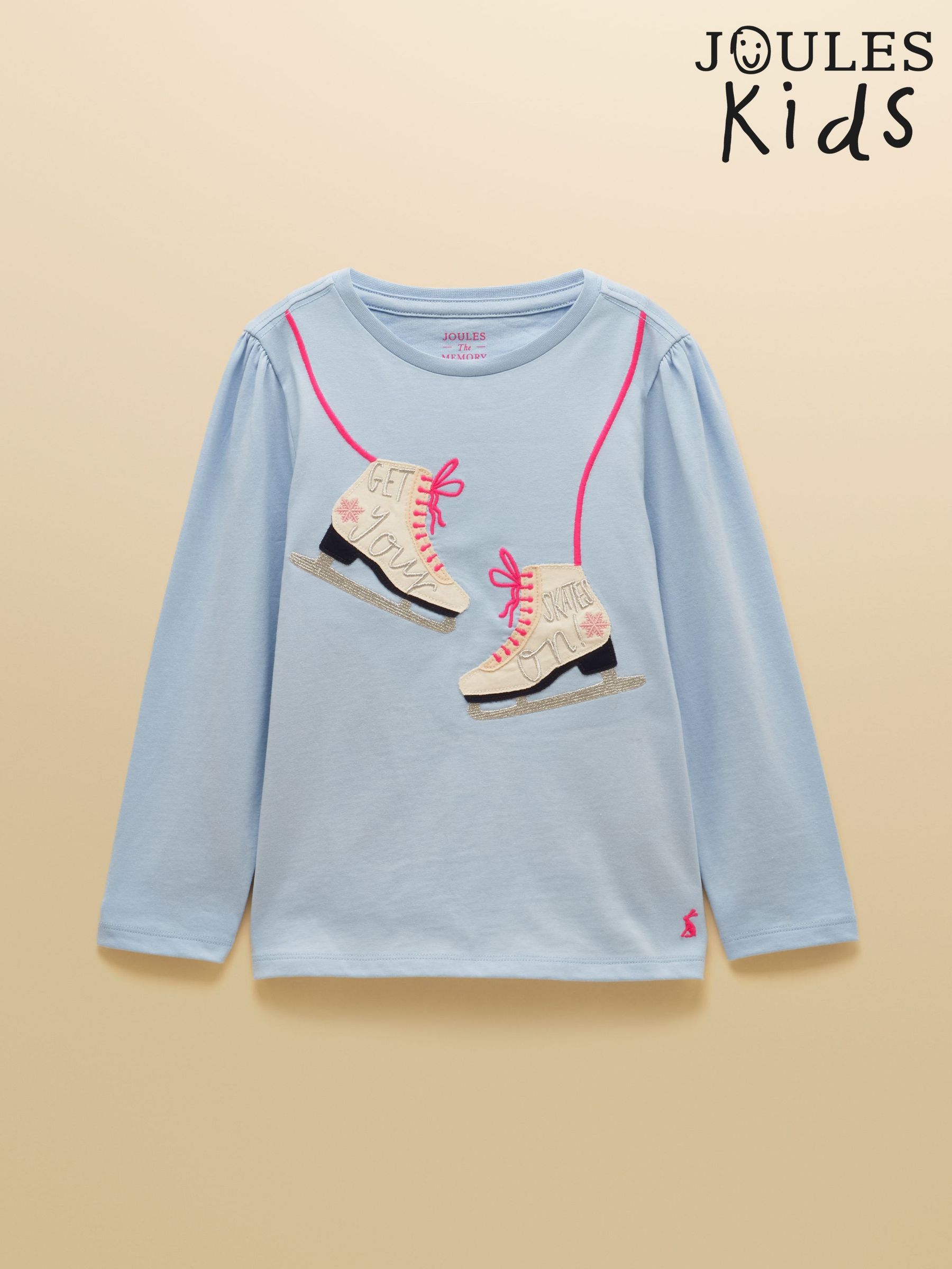 Blue - Applique Long Sleeve Top