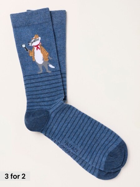 Blue - Regular Badger Socks