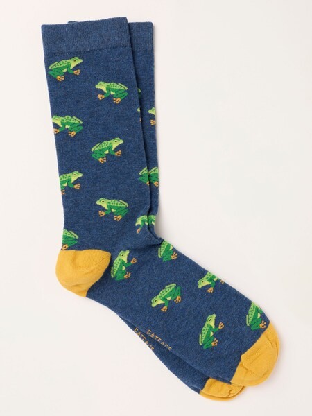 Navy - Regular Frog Socks