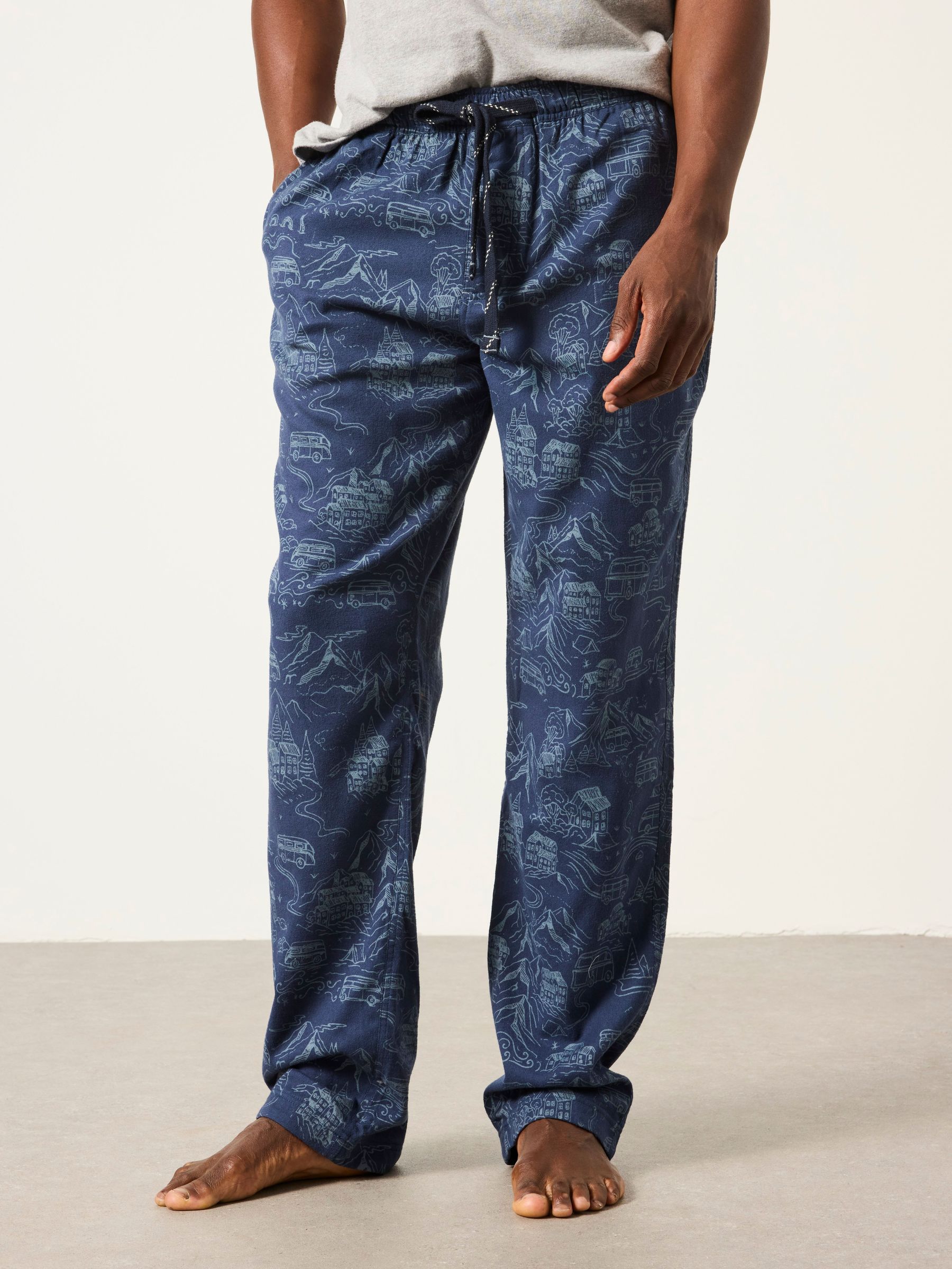 Navy - Regular Vw Print Pyjama Bottom