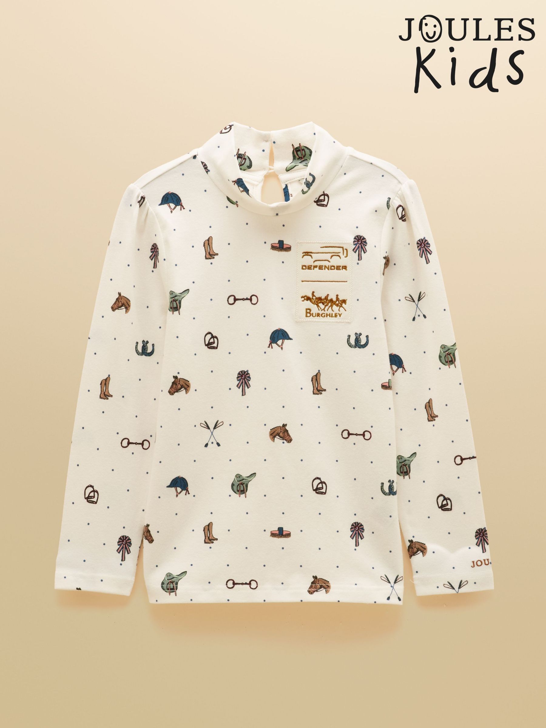 Cream - Kids Mock Neck Top
