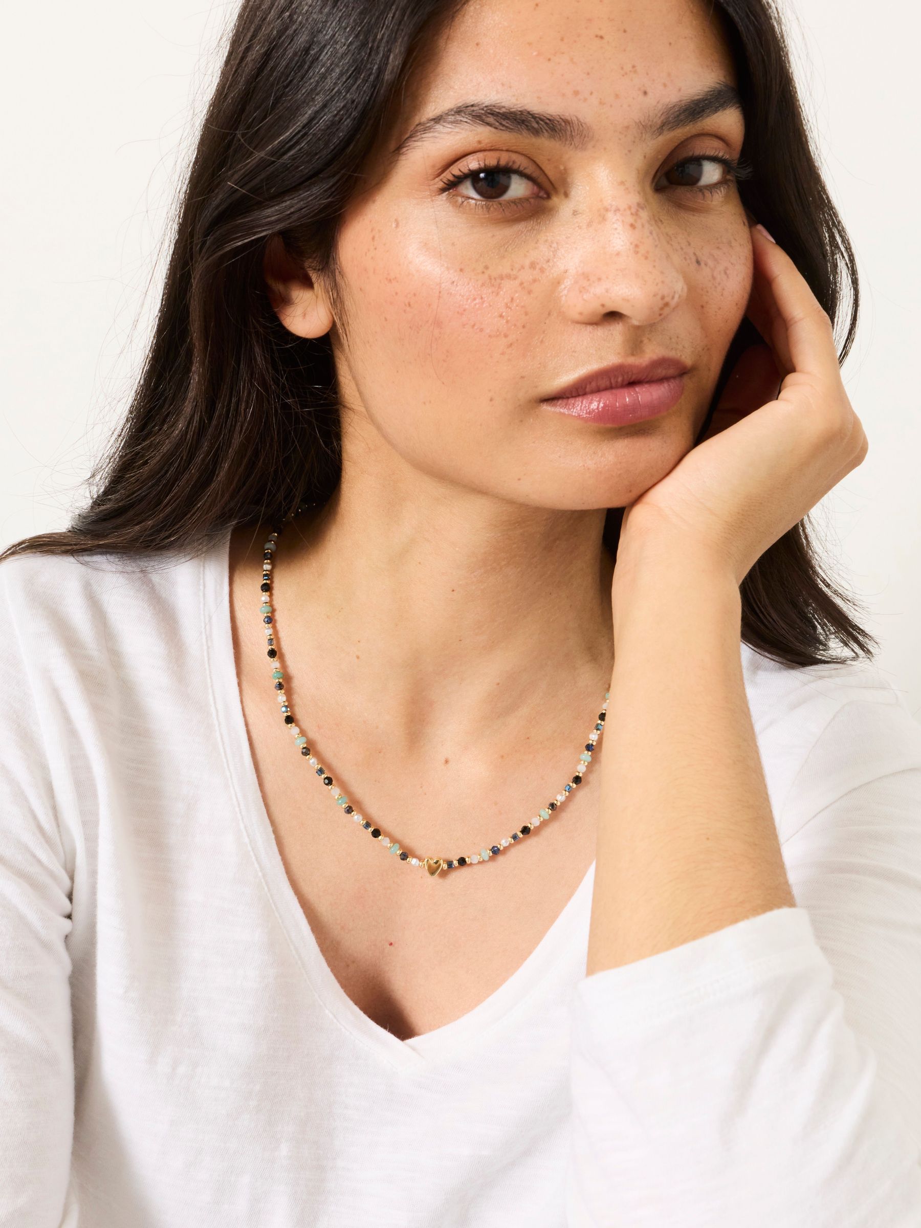 Green - Heart Bead Necklace