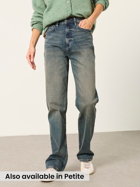Teal Blue - Comfort Straight Jeans