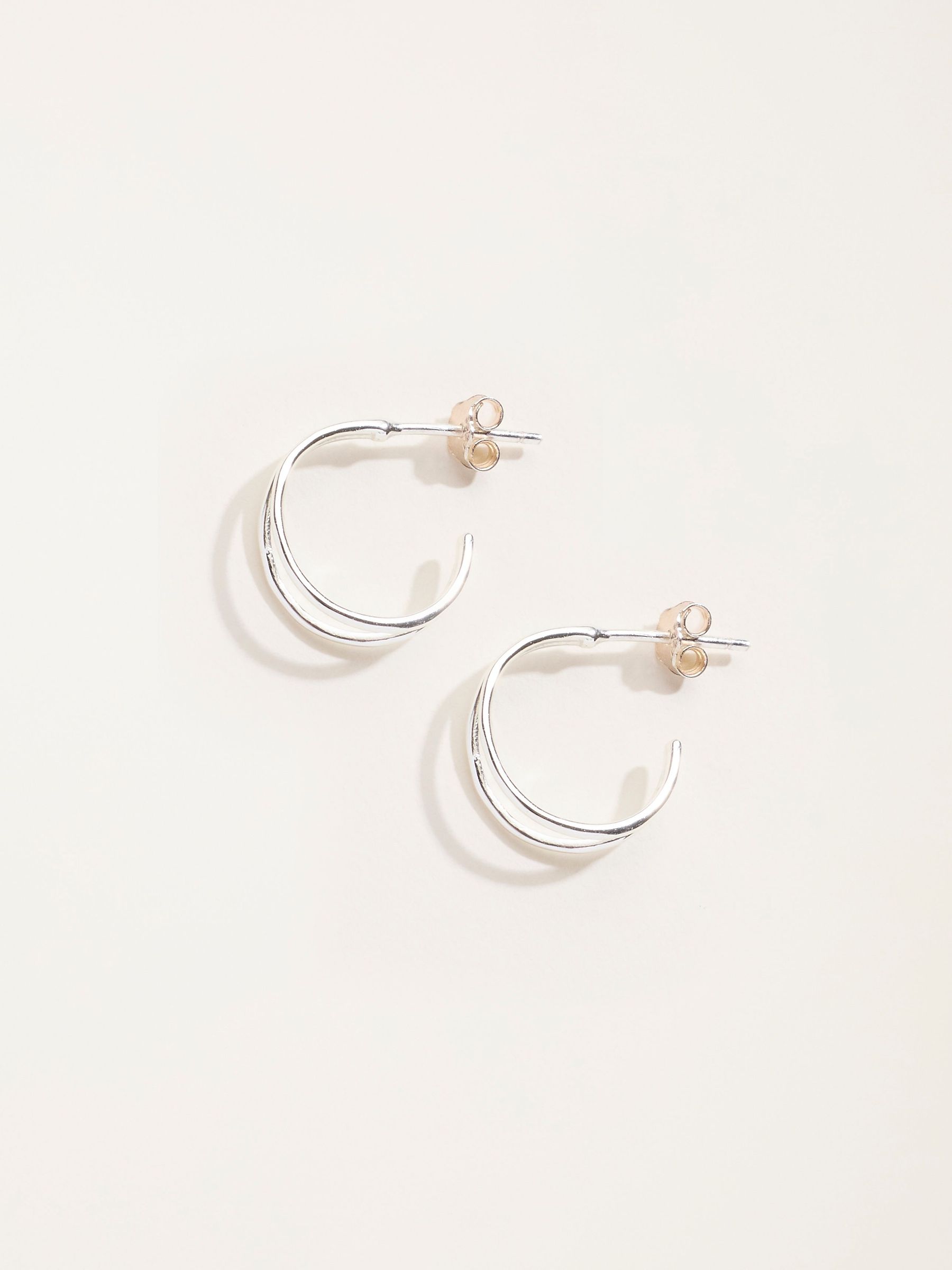 Silver - Sterling Silver Hoop Earrings