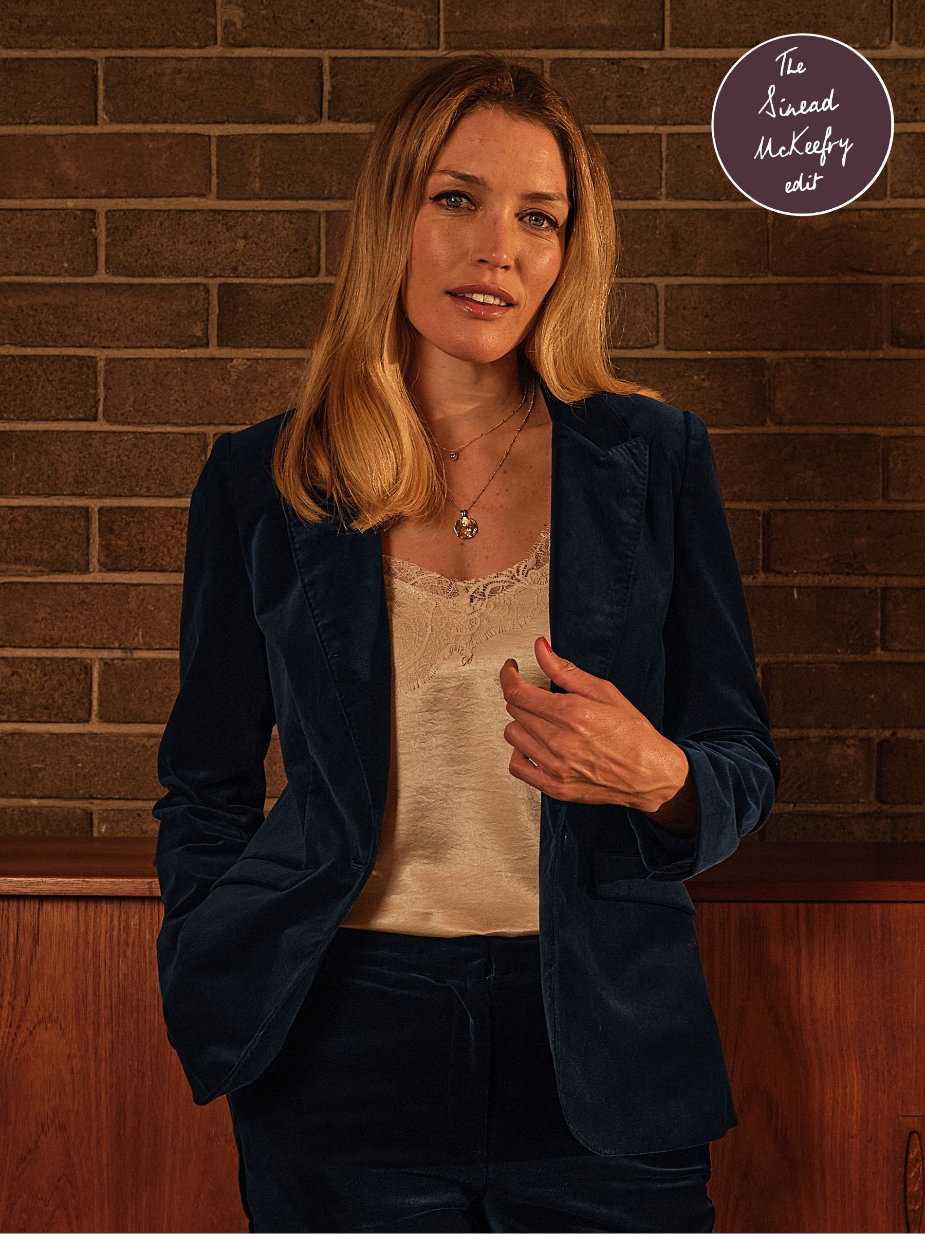 Teal Blue - Maggie Velvet Blazer