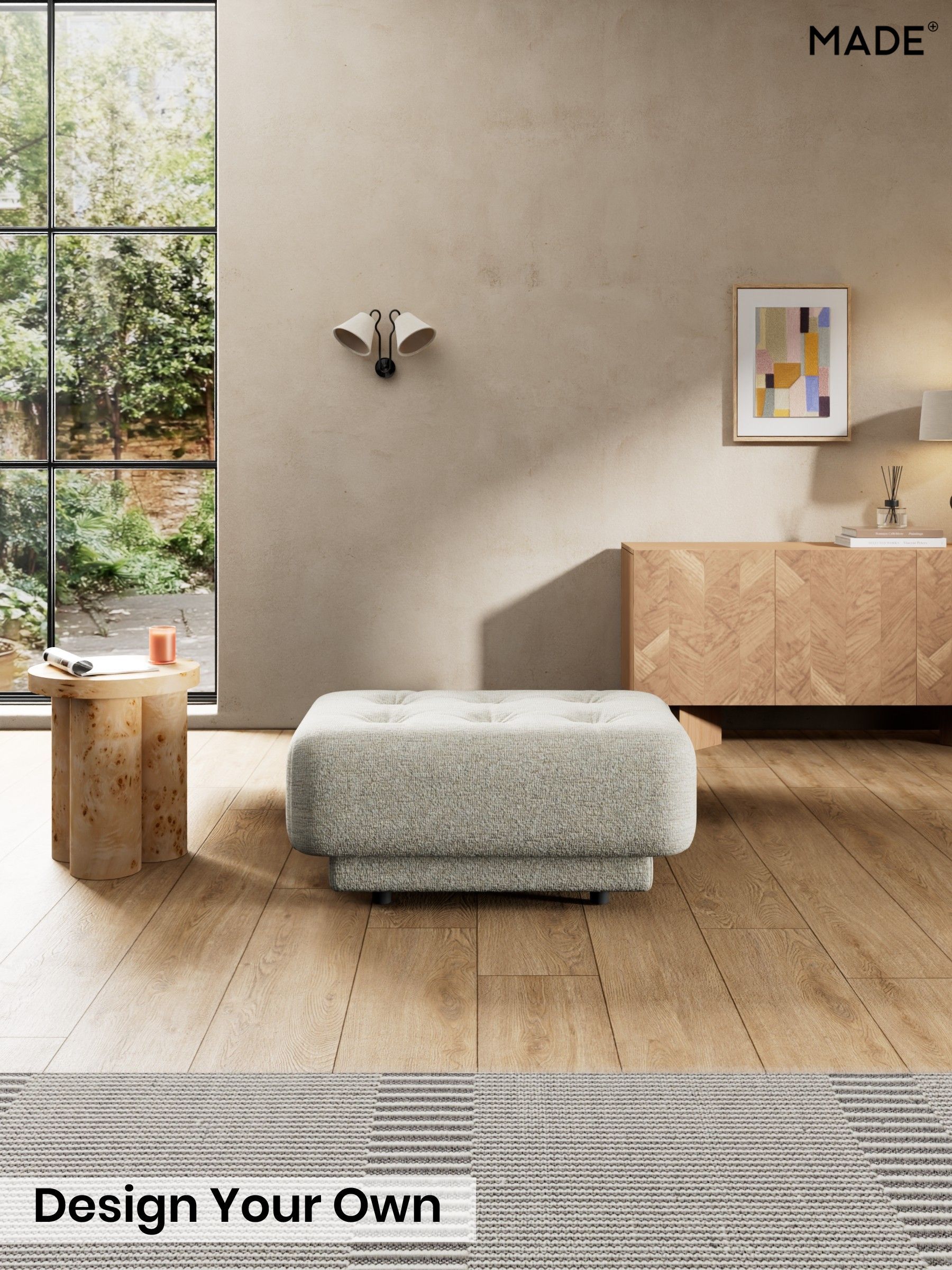 Boucle Textured Weave/Light Natural - Flint By Made