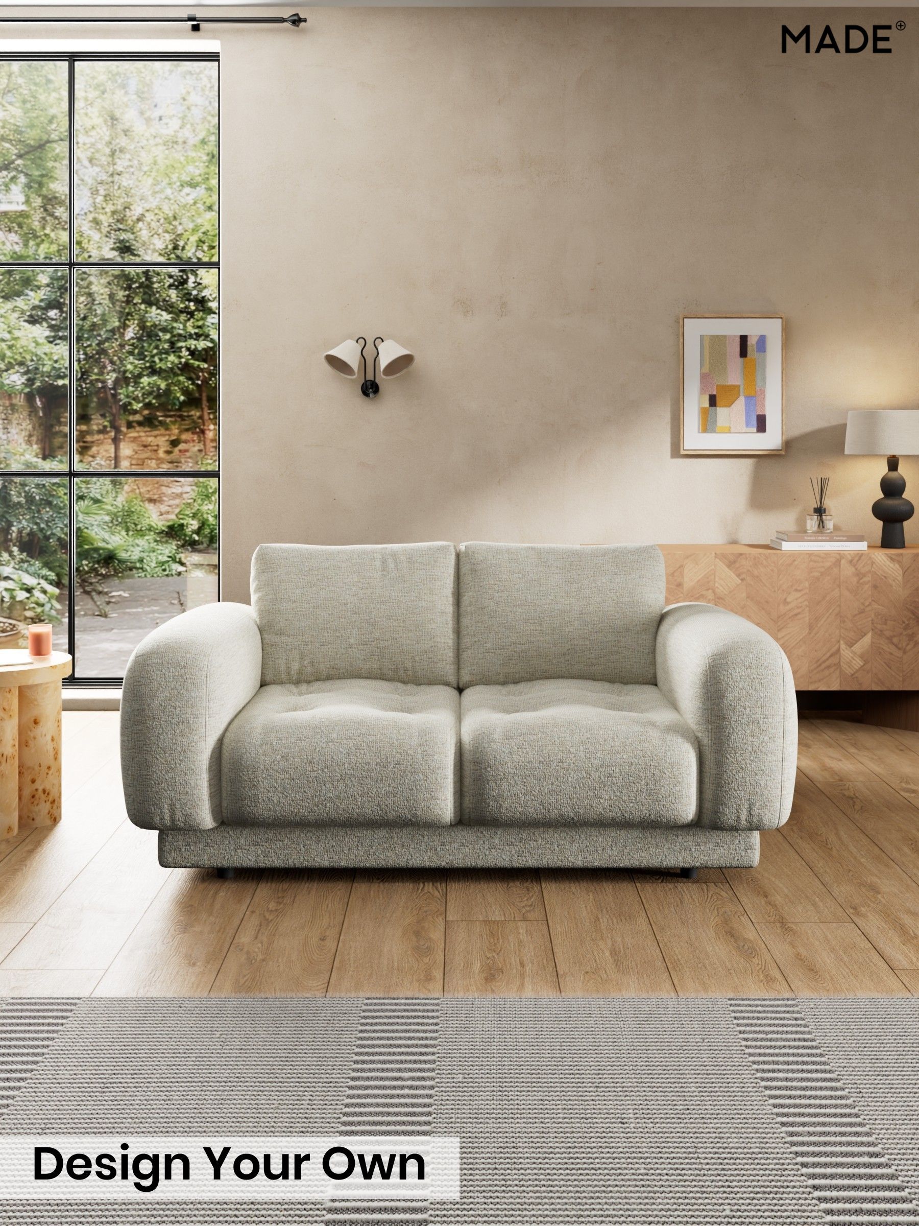 Boucle Textured Weave/Light Natural - Flint By Made