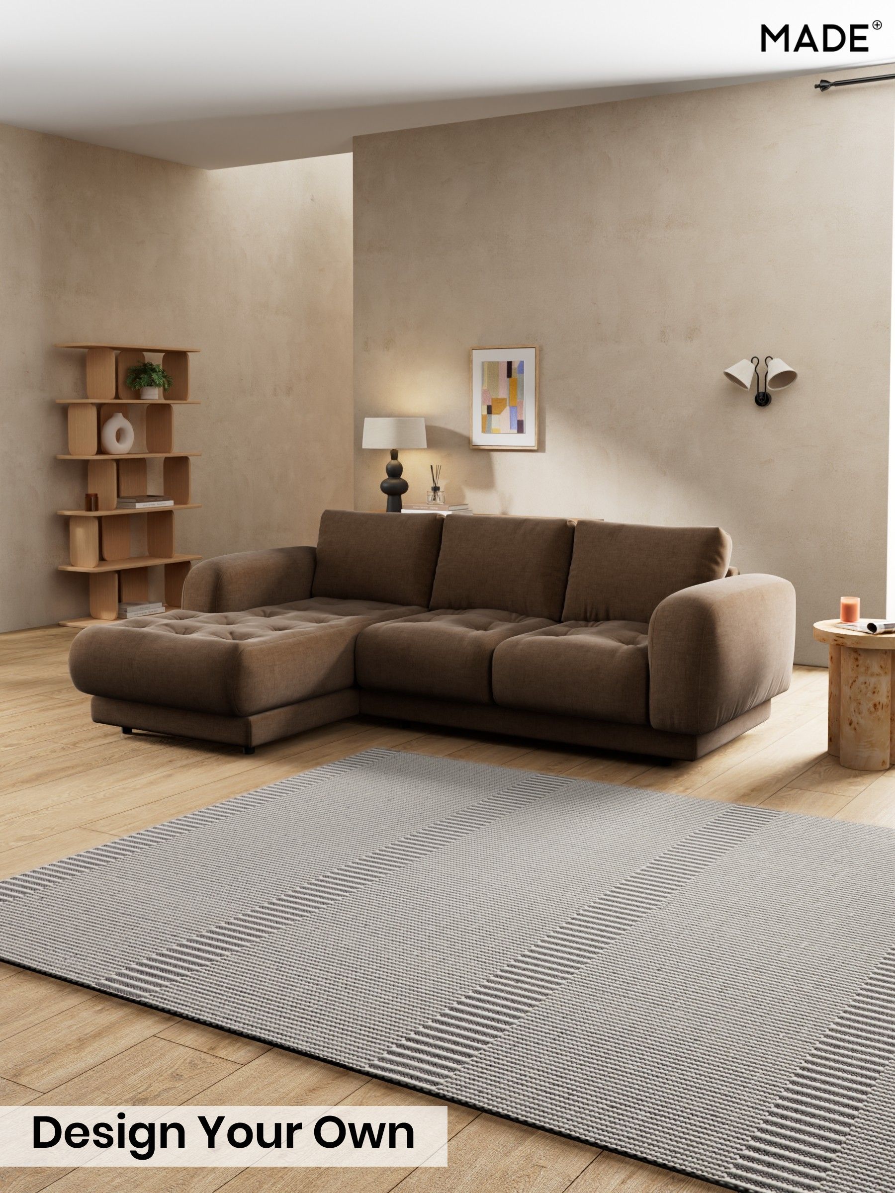 Etched Chenille/Cocoa Brown - Flint By Made