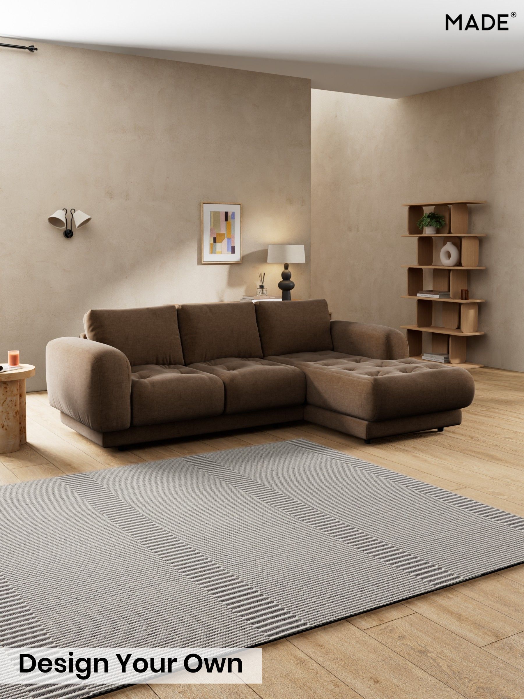 Etched Chenille/Cocoa Brown - Flint By Made