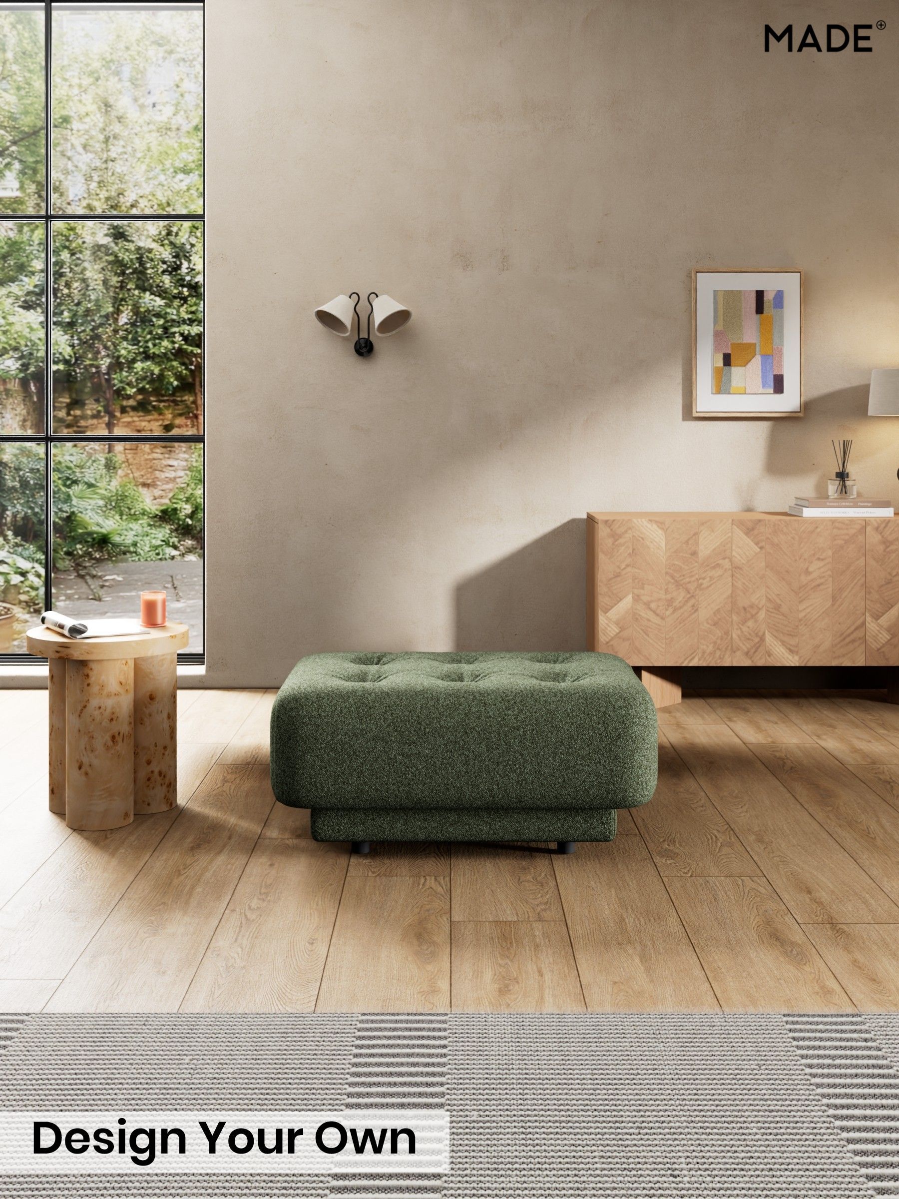 Soft Touch Boucle/Forest Green - Flint By Made