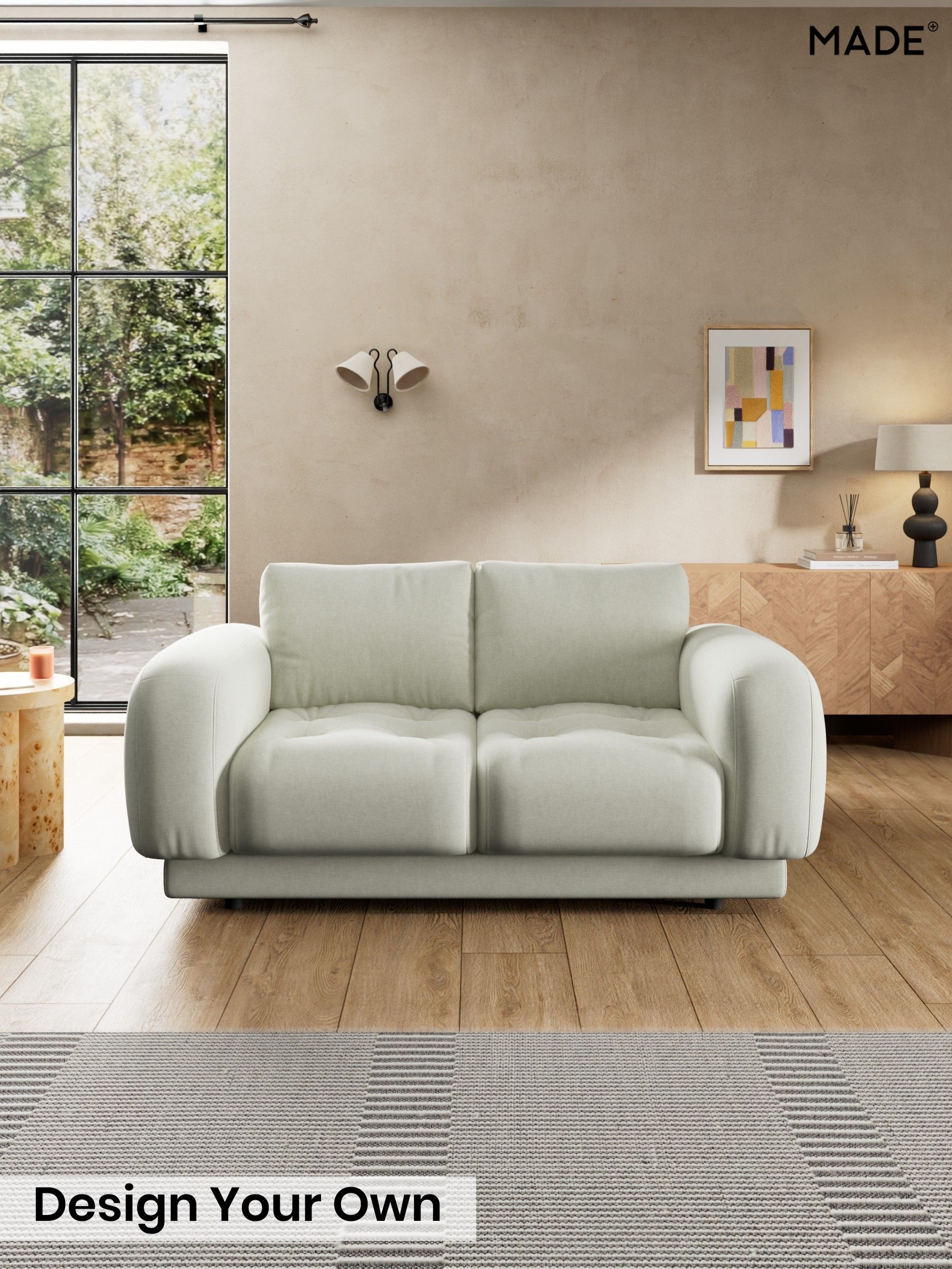 Textured Slub Weave/Light Natural - Flint By Made