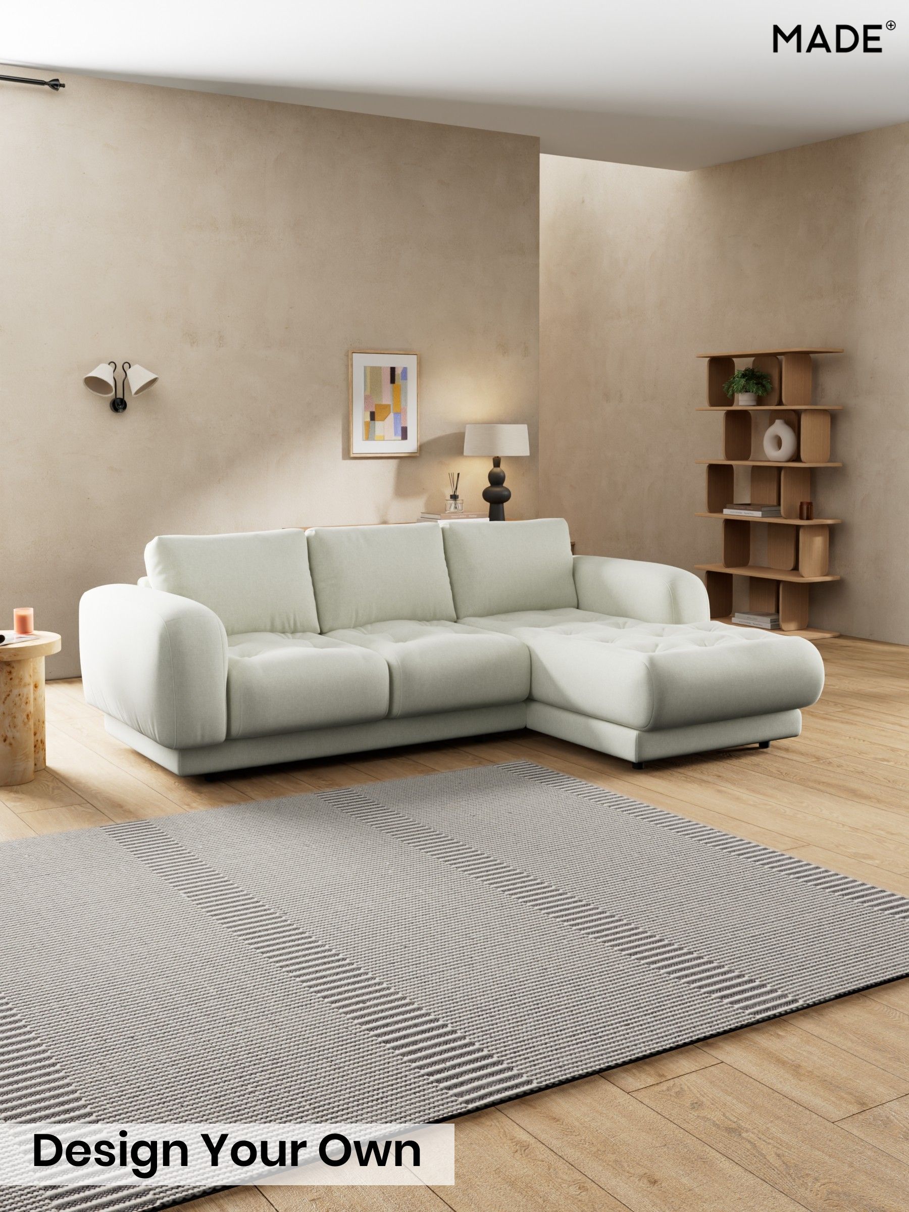 Textured Slub Weave/Light Natural - Flint By Made
