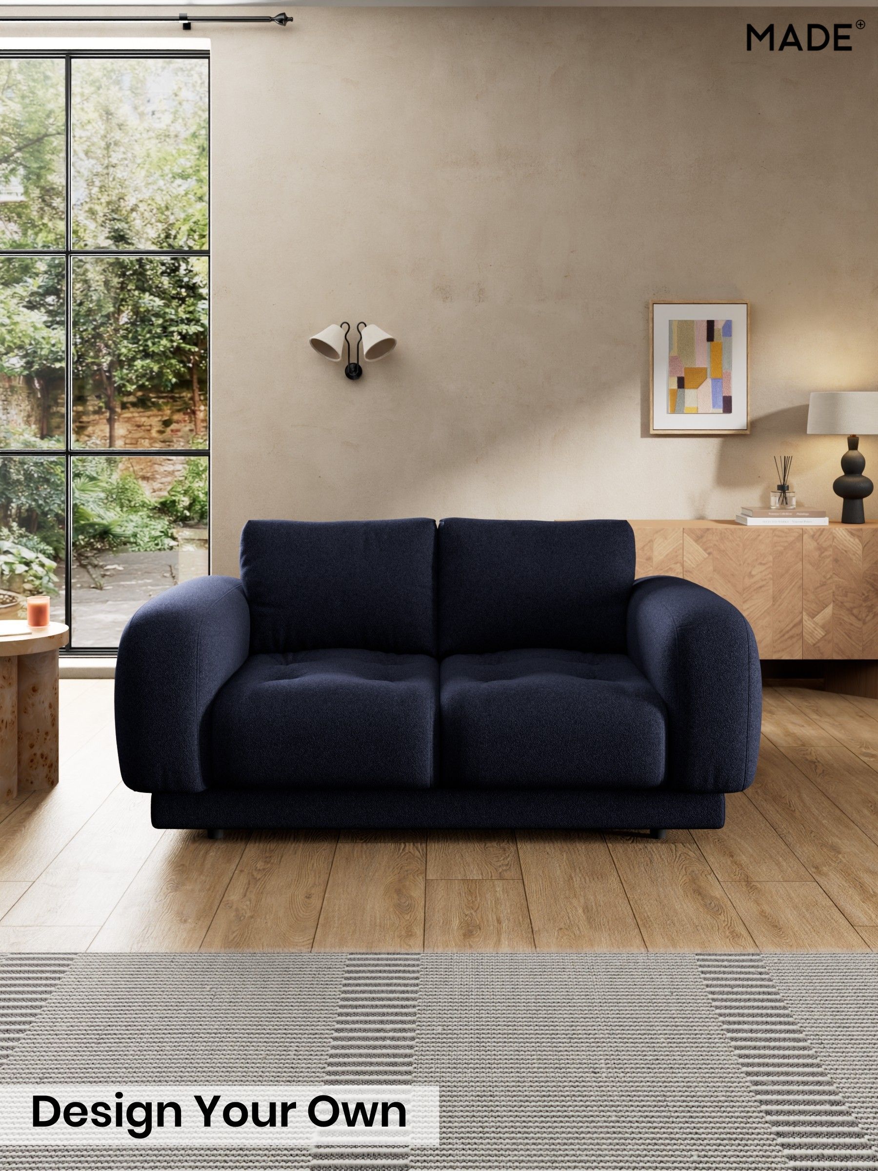 Soft Touch Boucle/Navy Blue - Flint By Made