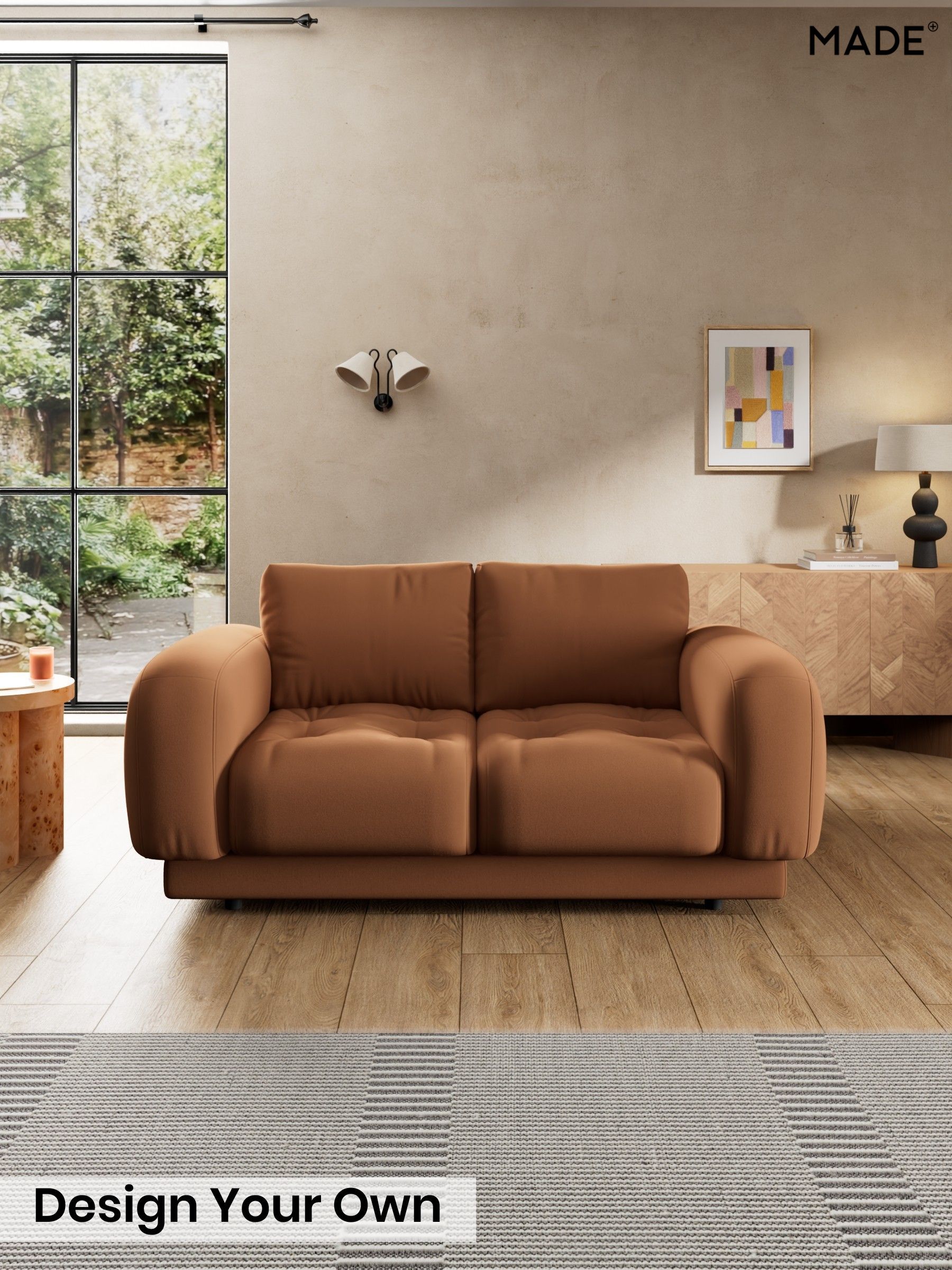 Matt Velvet Easy Clean/Fawn Truffle Natural - Flint By Made