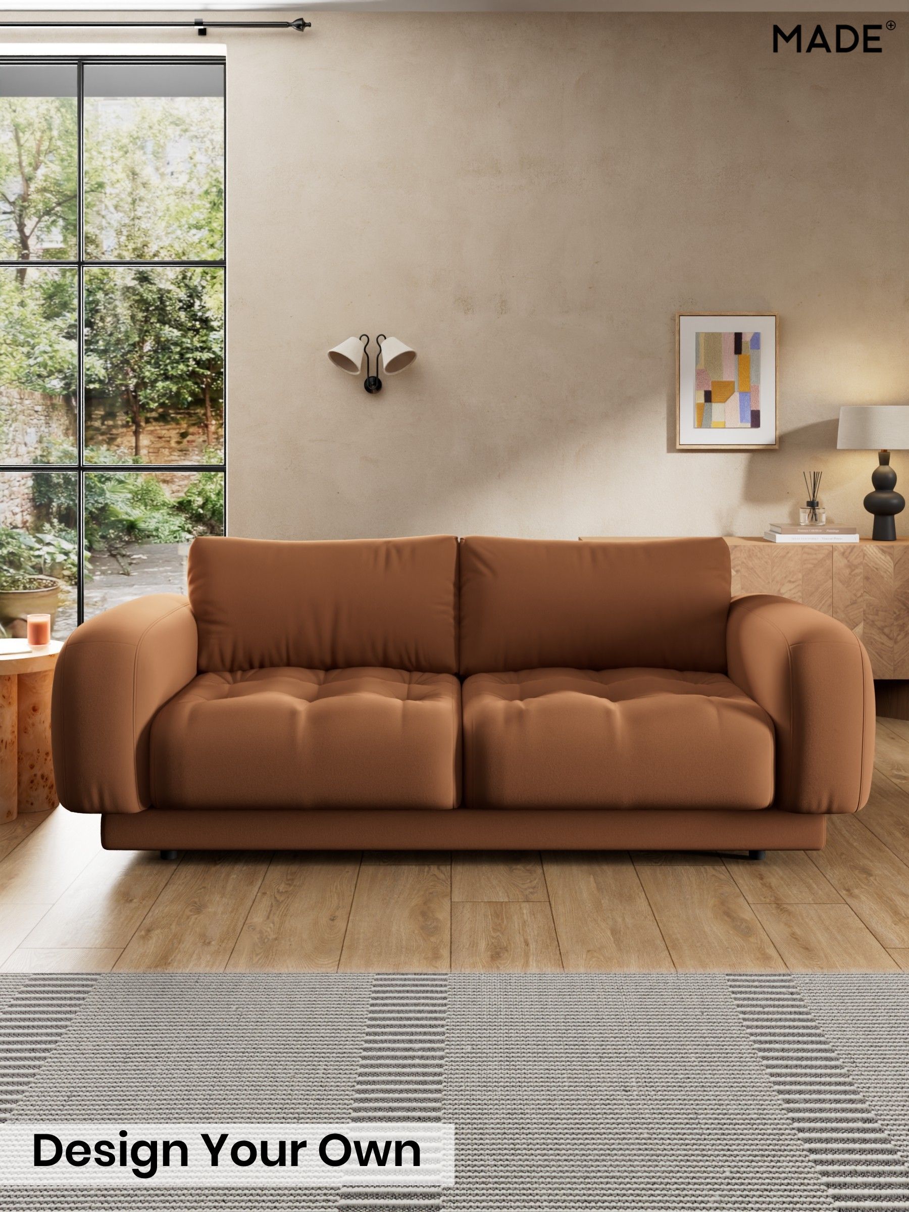 Matt Velvet Easy Clean/Fawn Truffle Natural - Flint By Made