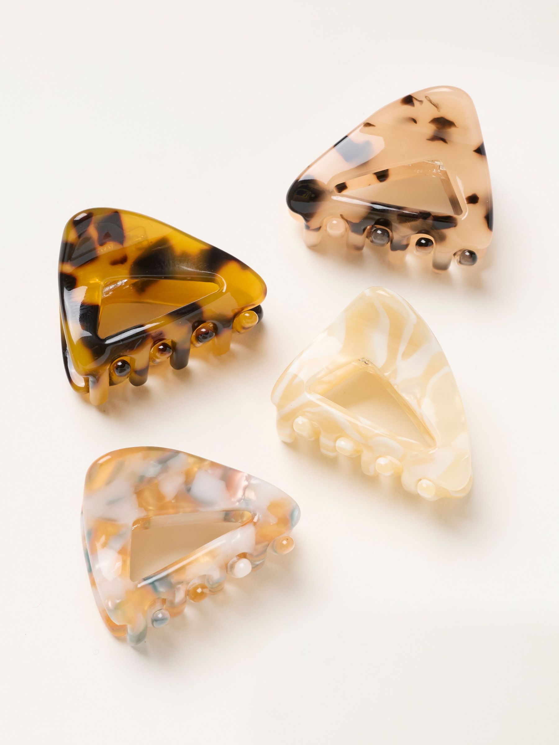 Tortoiseshell Brown - 4pk Mini Claw Clips