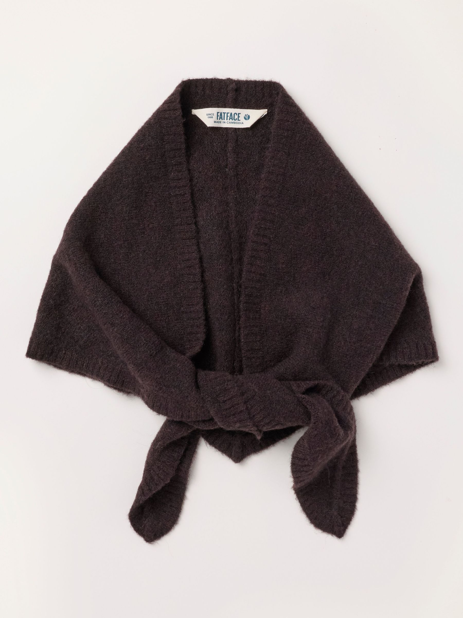 Chocolate Brown - Triangle Scarf