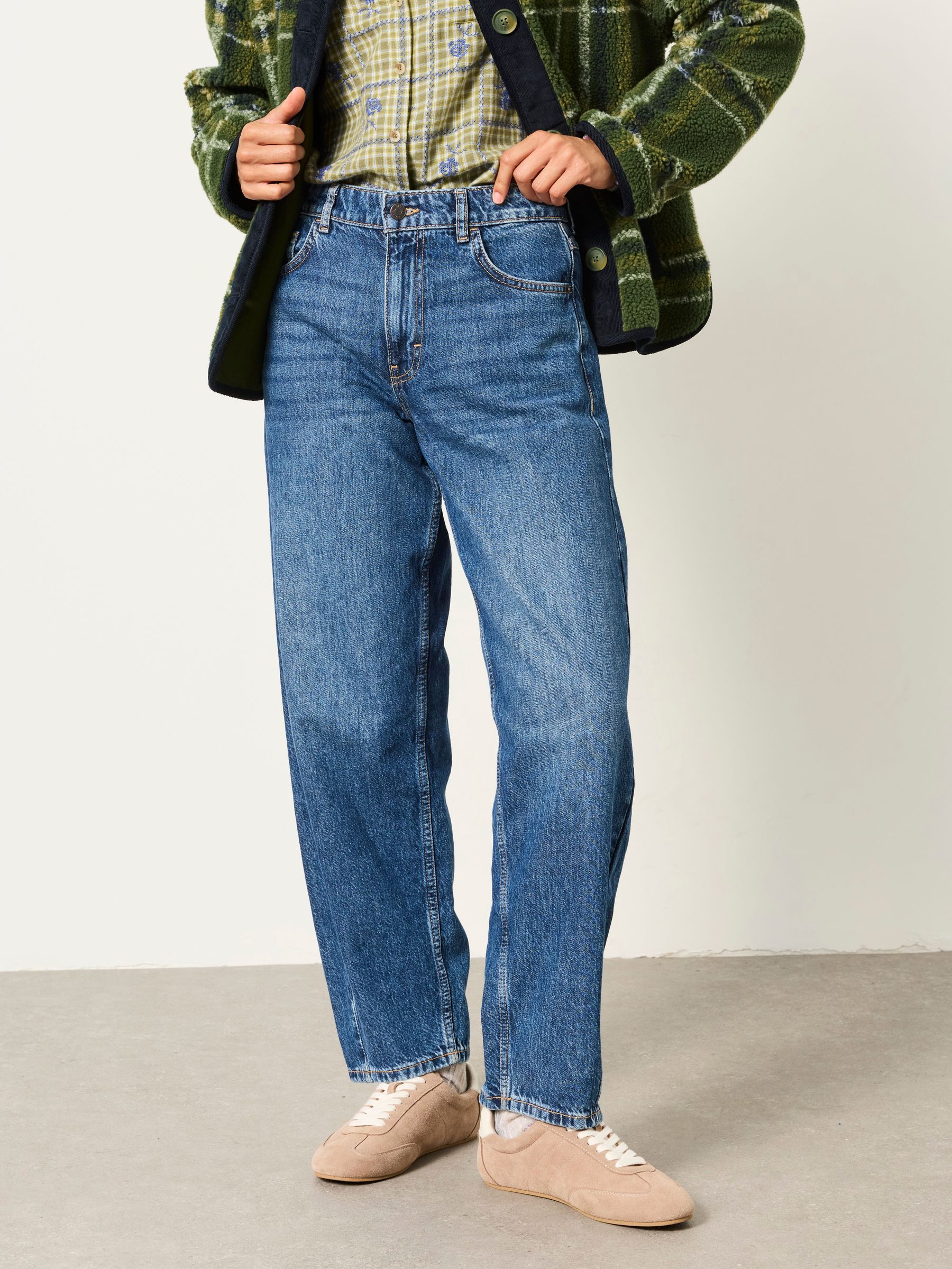 Mid Blue - Barrel Jeans