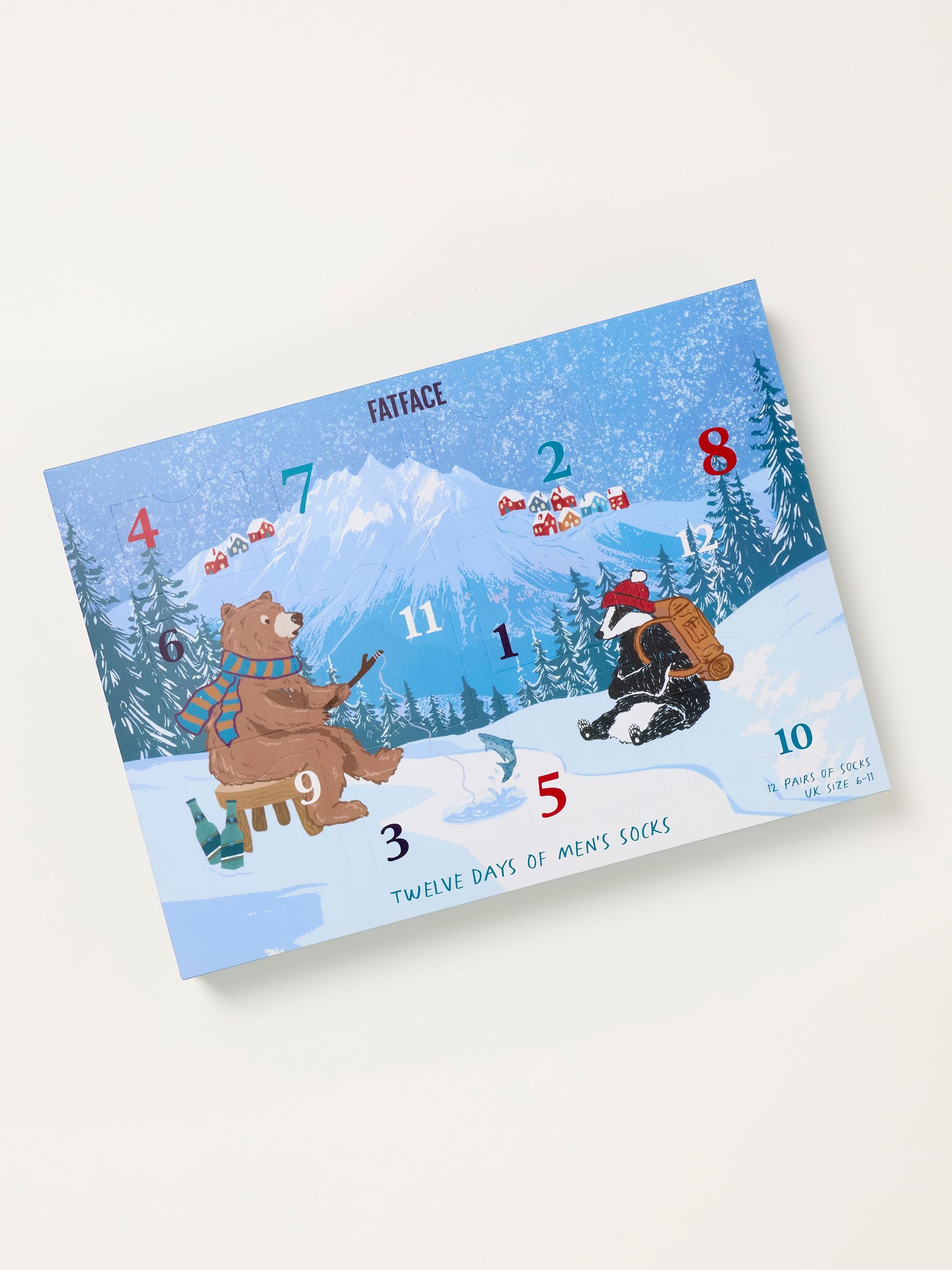 Multi - Regular 12 Days Of Socks Christmas Advent Calendar