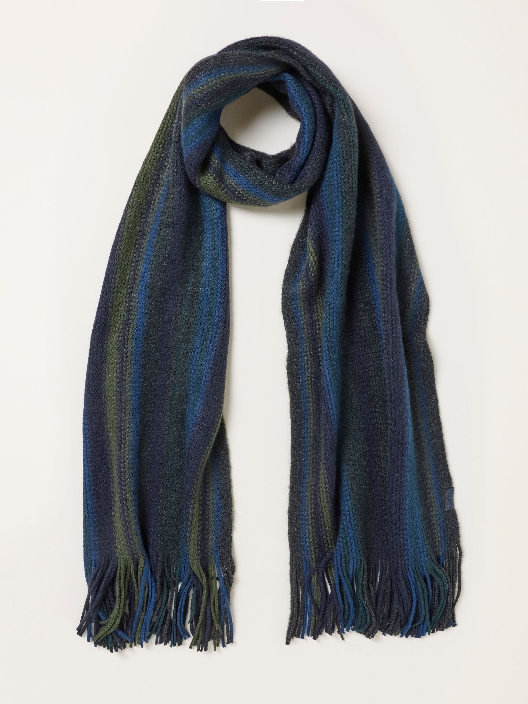 Green - Regular Vertical Stripe Scarf