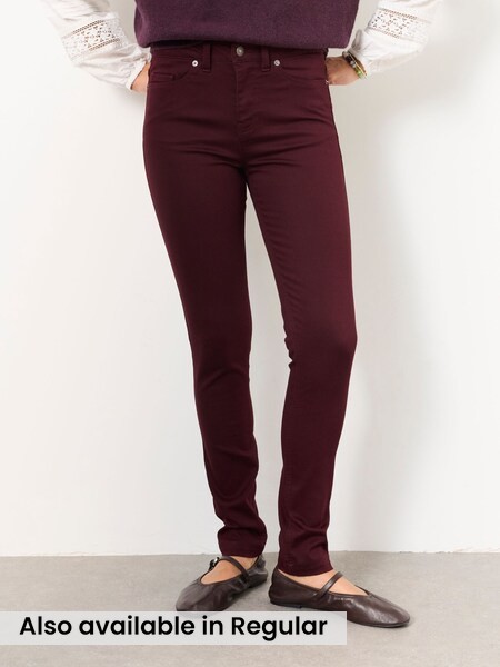 Burgundy Red - Five Pocket Jeggings