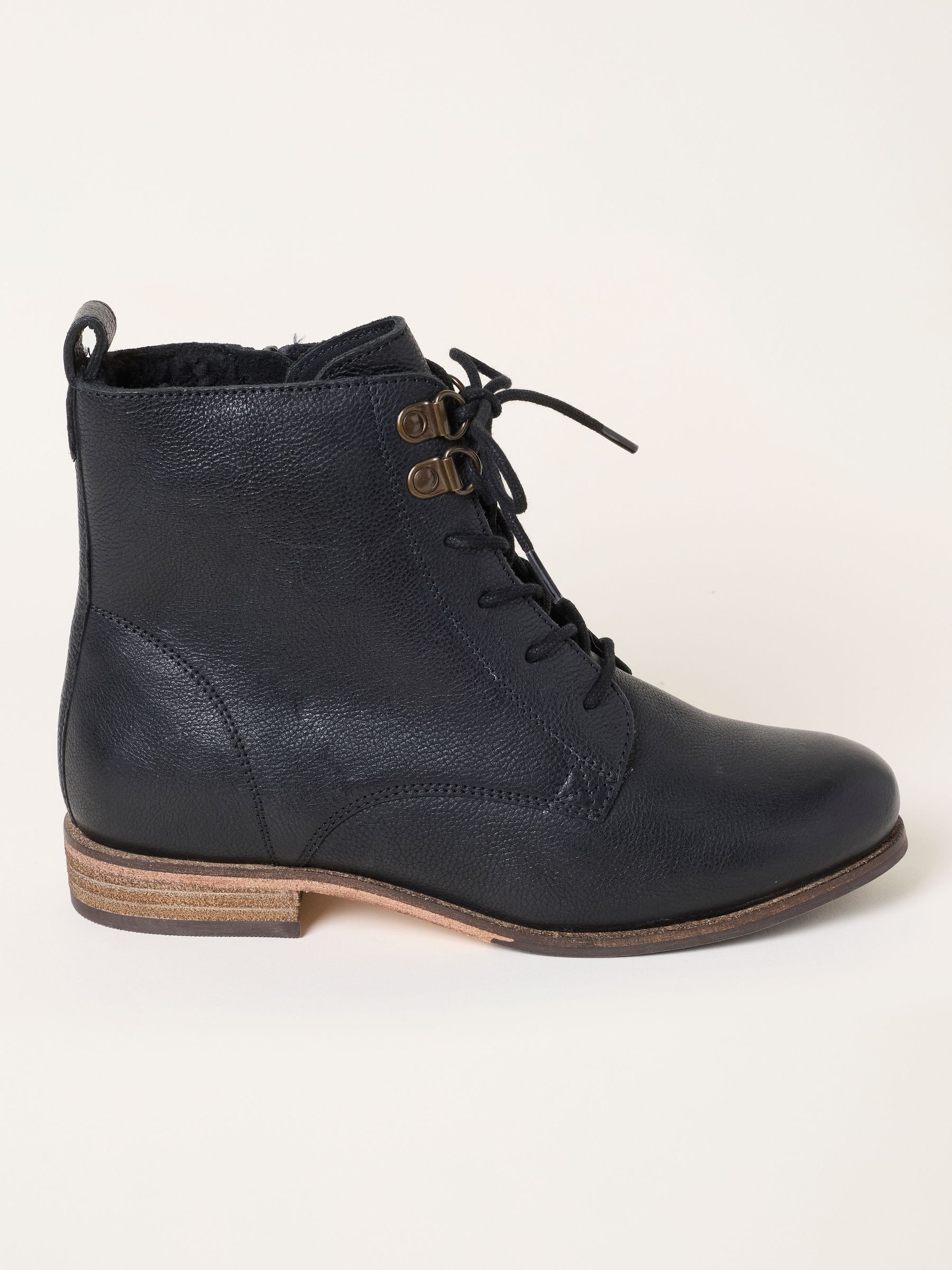 Black - Leather Ankle Boots