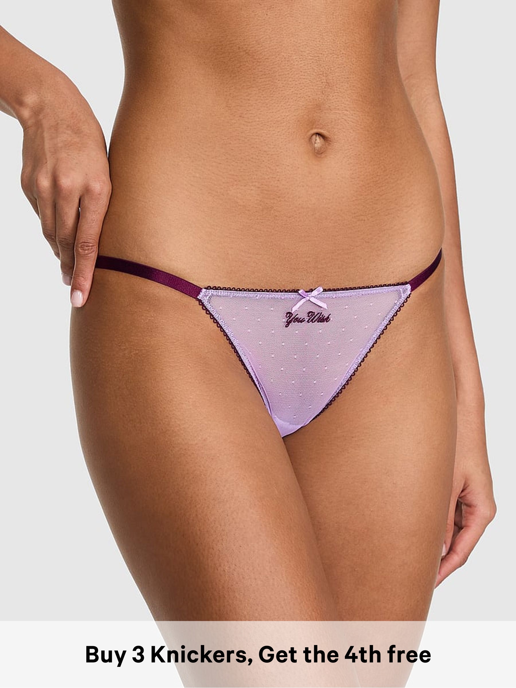 Pink Berry - Cheeky Pop Stitch Embroidery Knickers