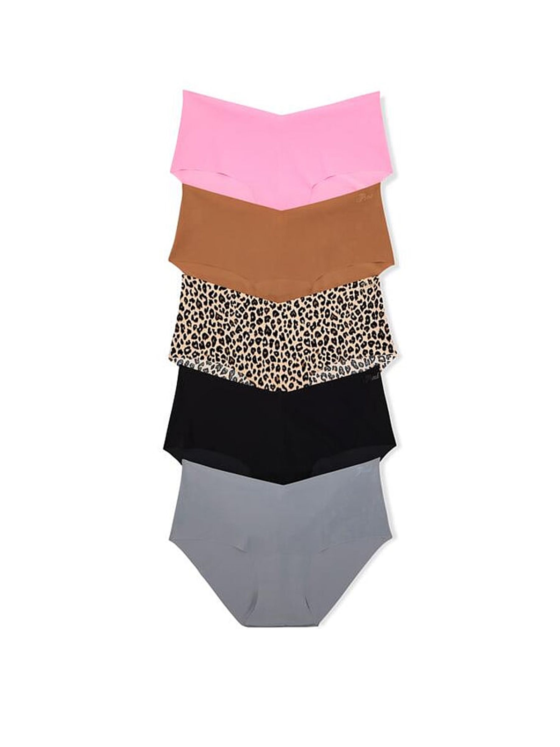 Black/Grey/Nude/Pink - G String 5 Pack No Show Knickers