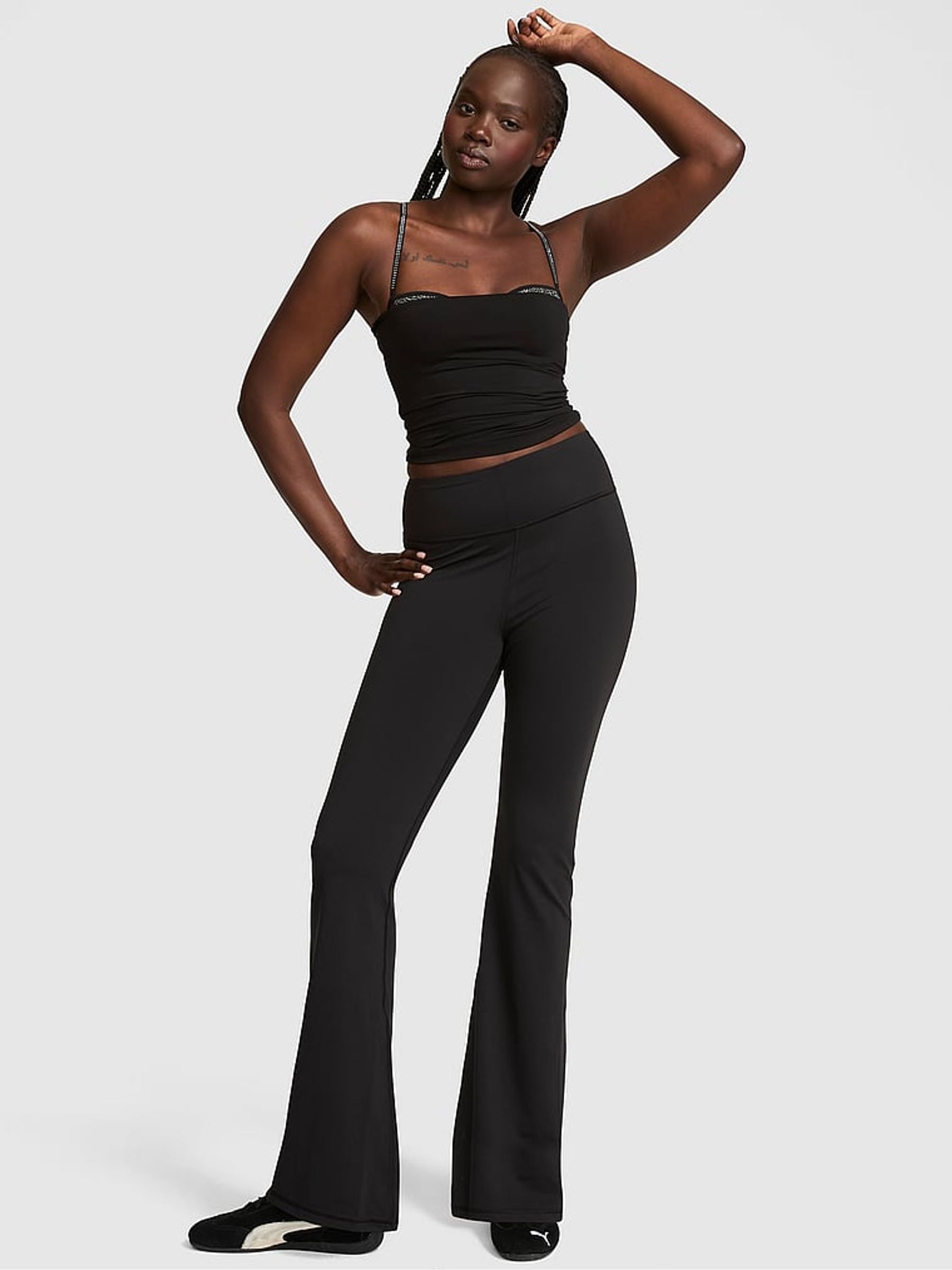 Black - Relay Flare Leggings