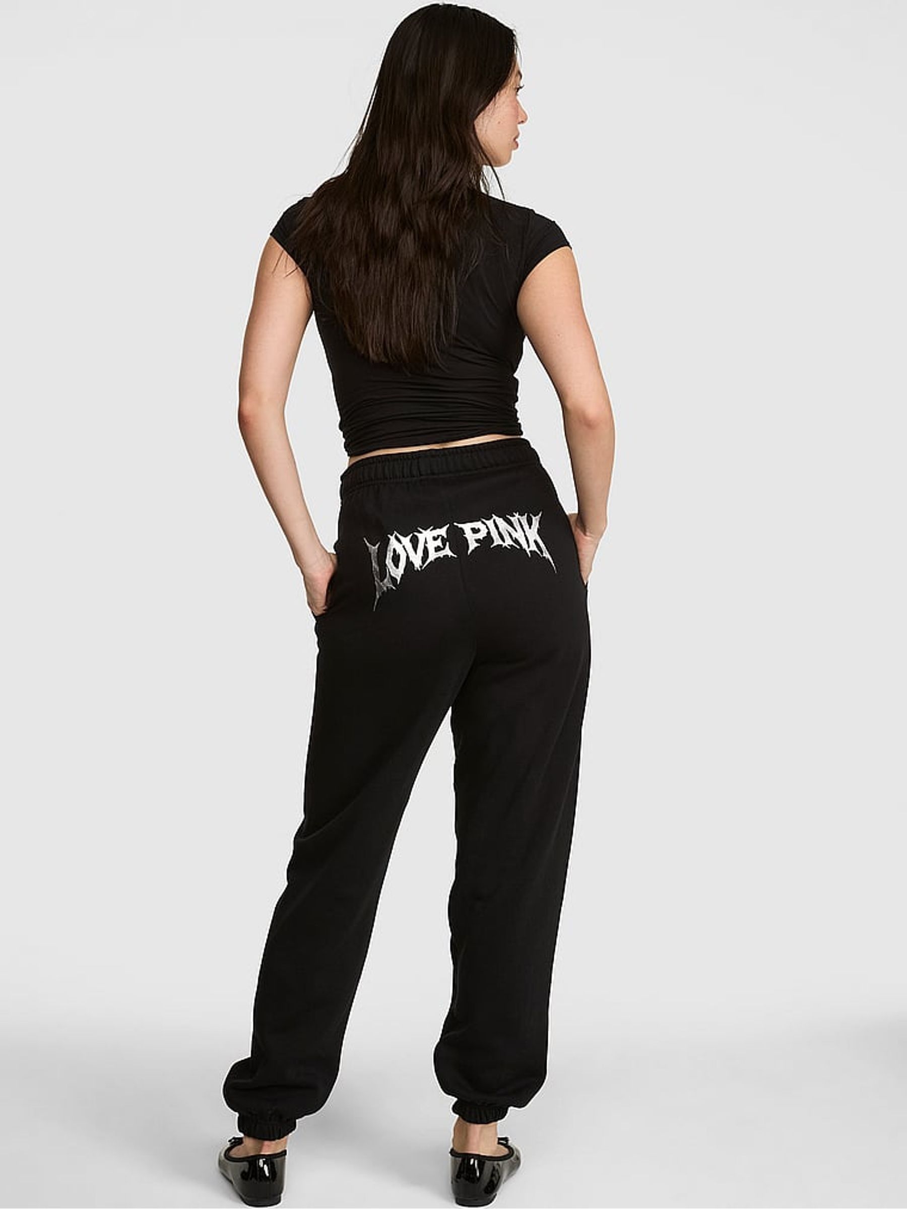 Black Halloween - Wide Leg Fleece Joggers