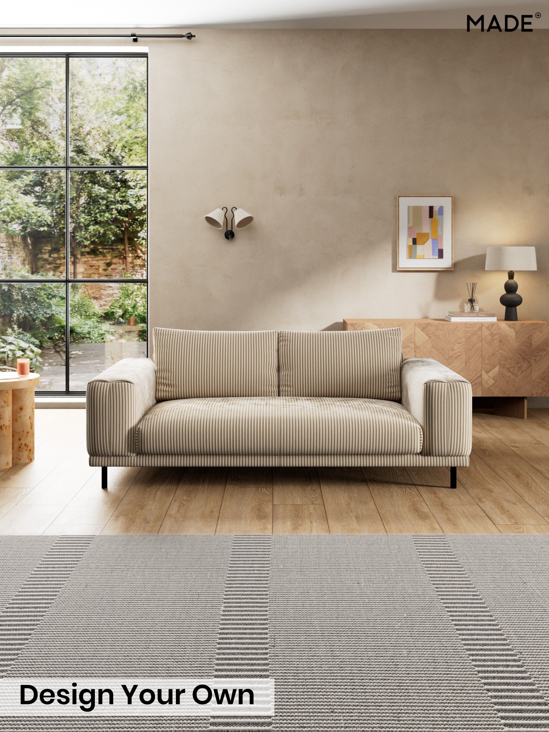 Velvet Stripe/Beige Natural - Odin By Made