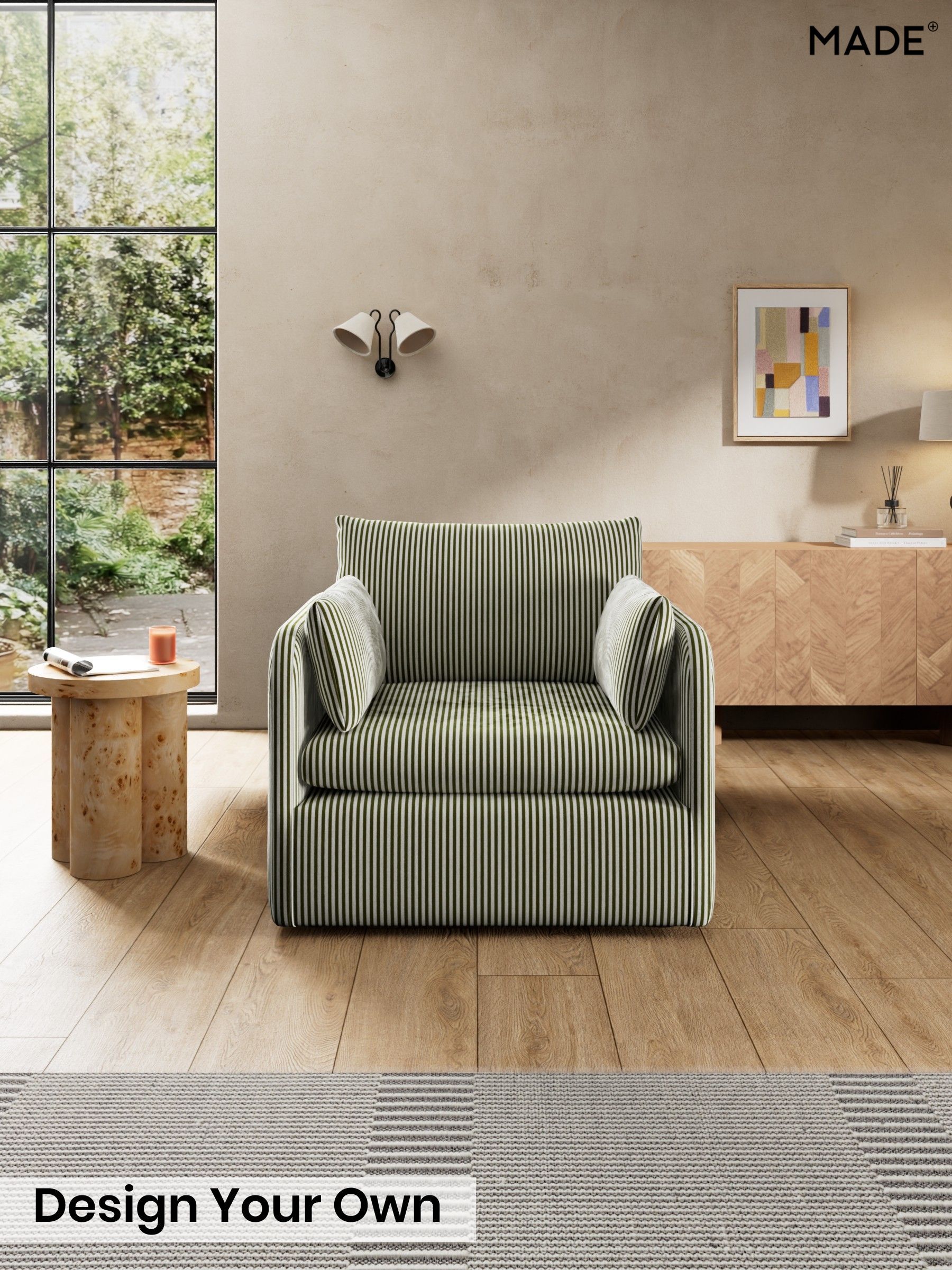 Velvet Stripe/Olive Green - Jackson By Made