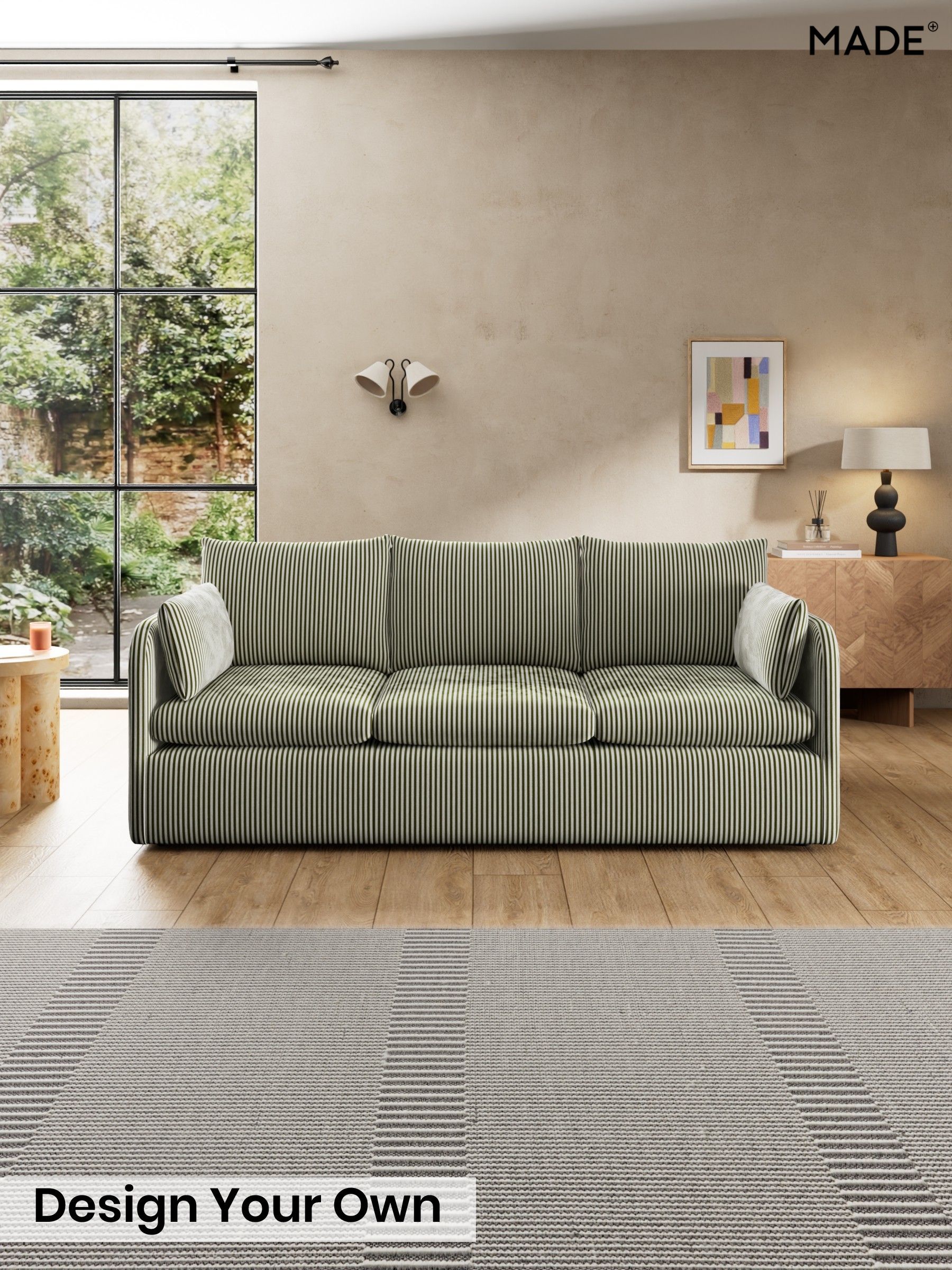 Velvet Stripe/Olive Green - Jackson By Made