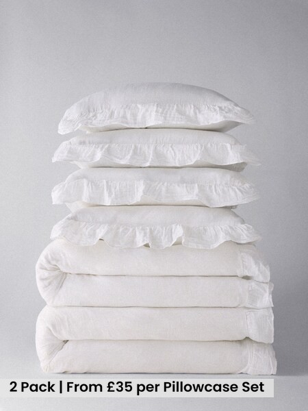 The Set 2 Pack Muslin Frill 100% Cotton Bedsets