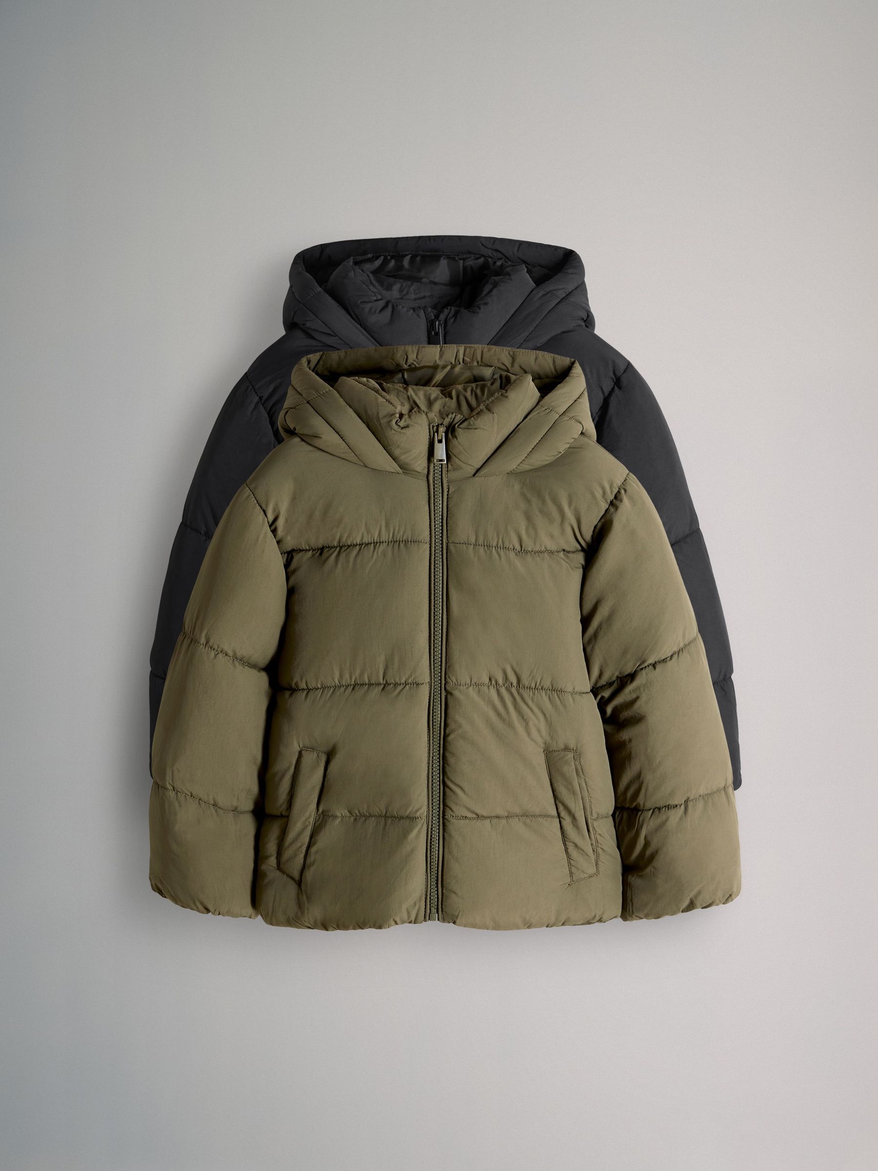 2 Pack Short Hooded Puffer Coats (H11235) | £40 - £49