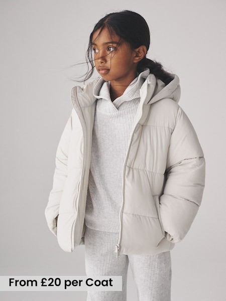 2 Pack Short Hooded Puffer Coats (H11236) | £40 - £49