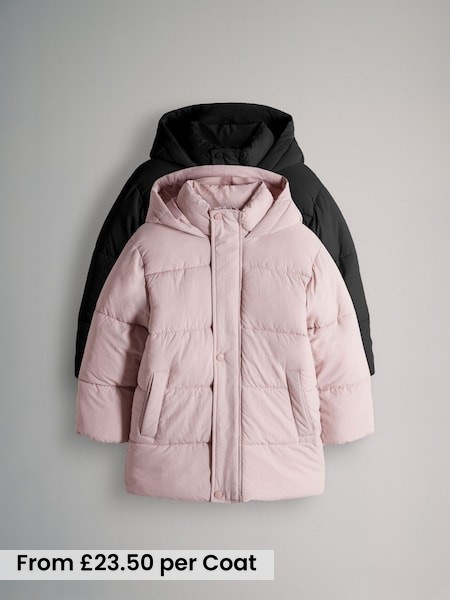 2 Pack Long Padded Coats (H11237) | £47 - £59