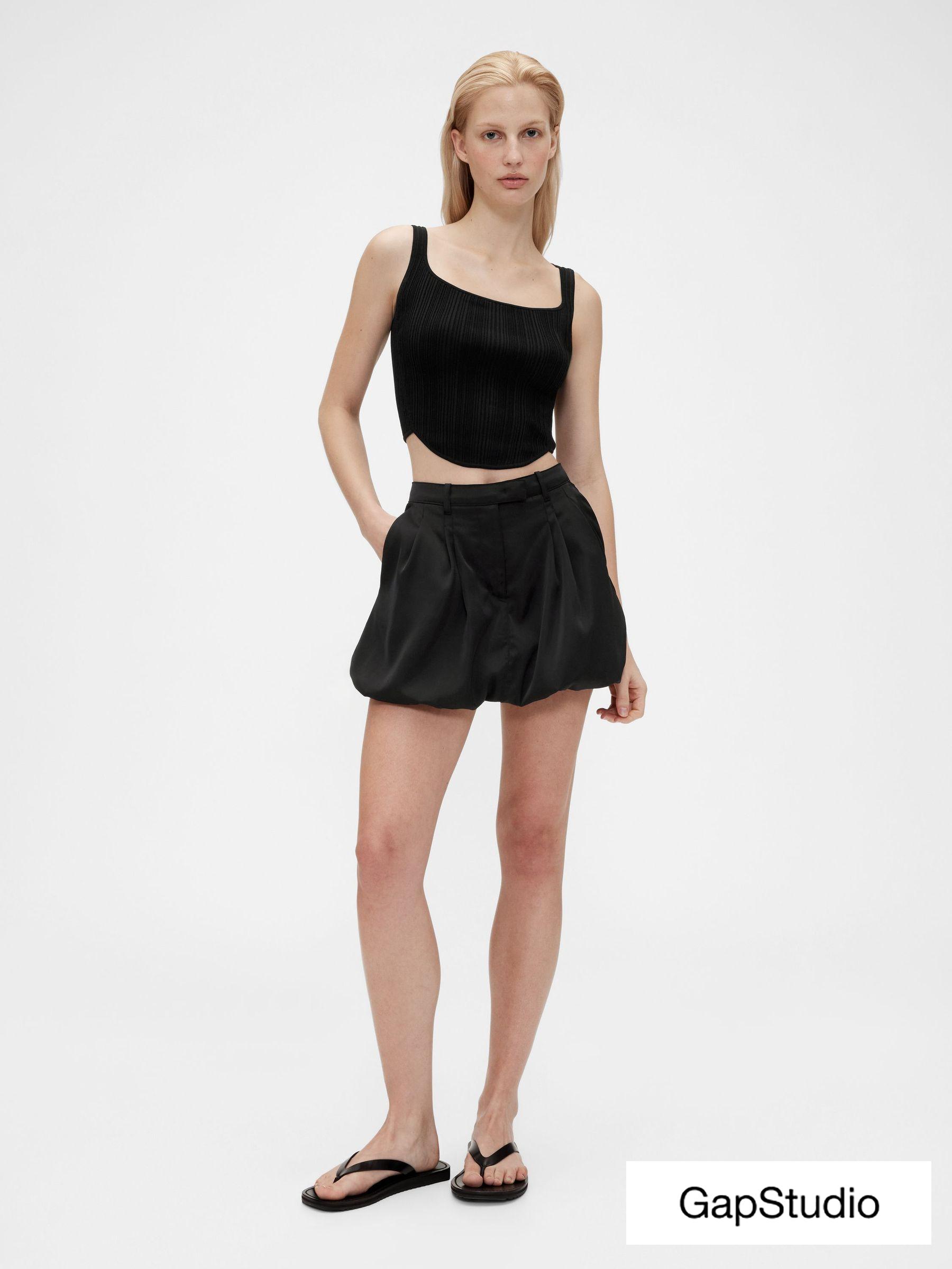 Black Bubble Mini Skort (H11559) | £80