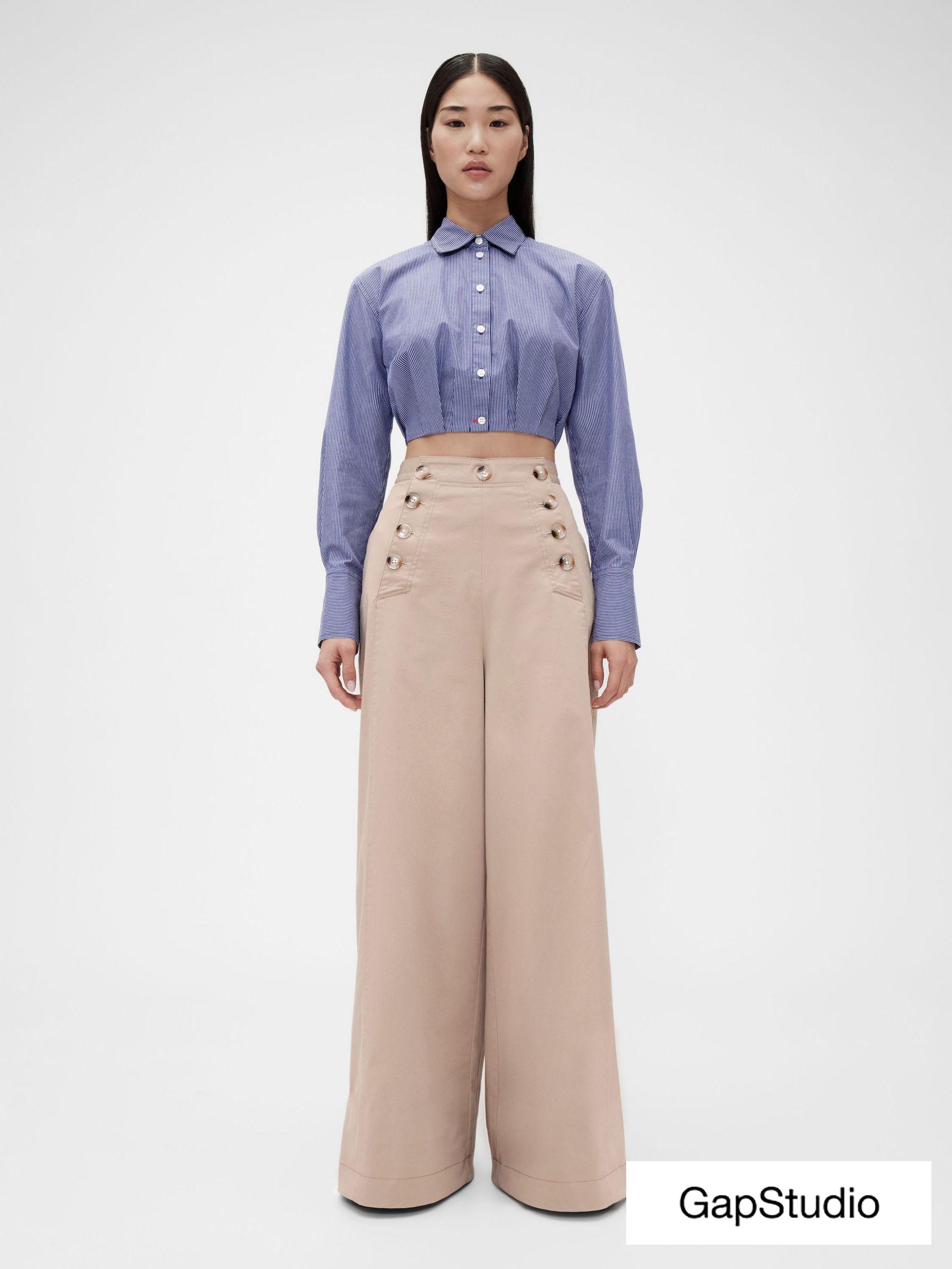 Beige Sky High Sailor Trousers (H11562) | £120