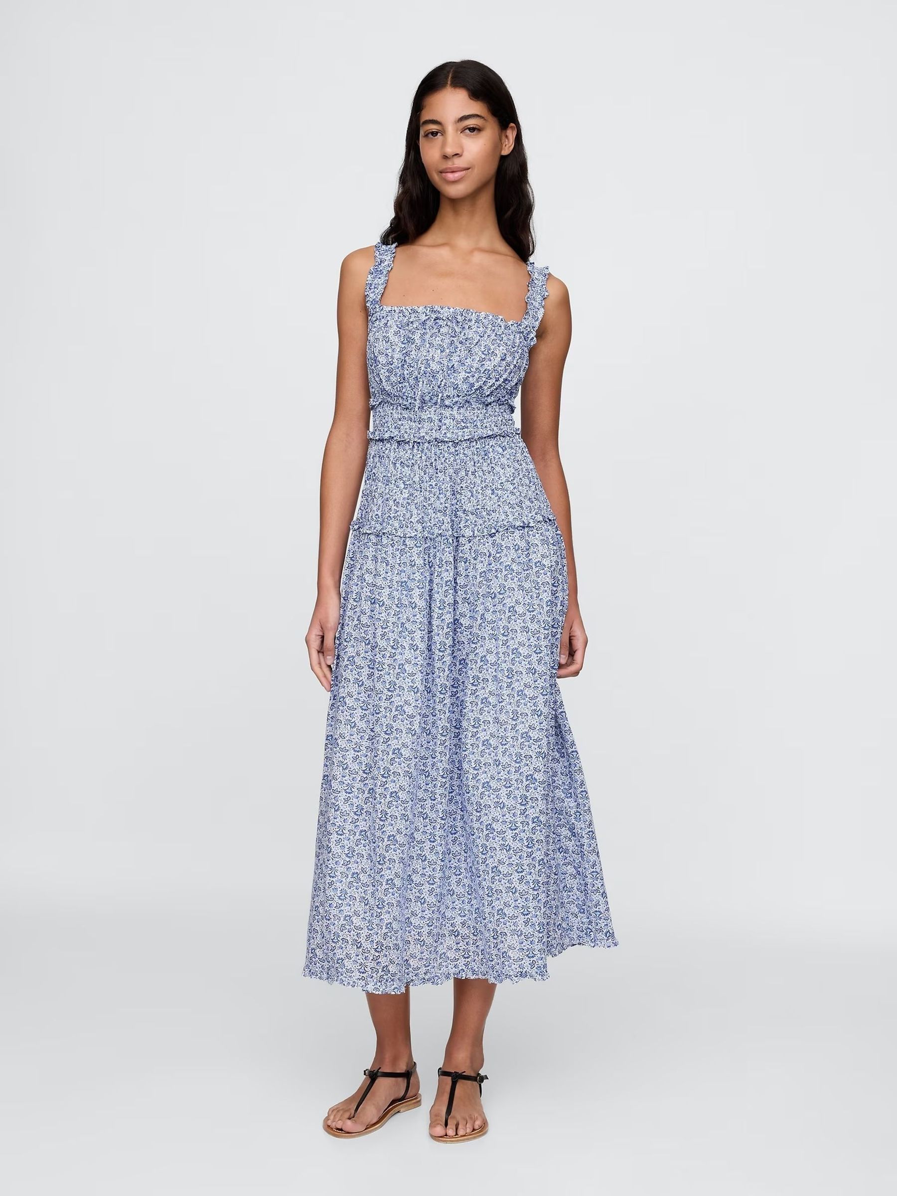 Blue DÔEN Floral Maxi Dress (H11938) | £120