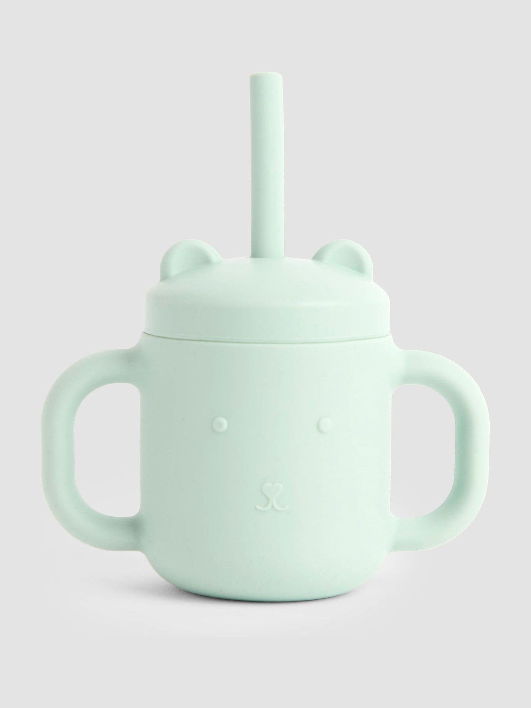 Green Bear Silicone Sippy Cup with Straw (H12170) | £13