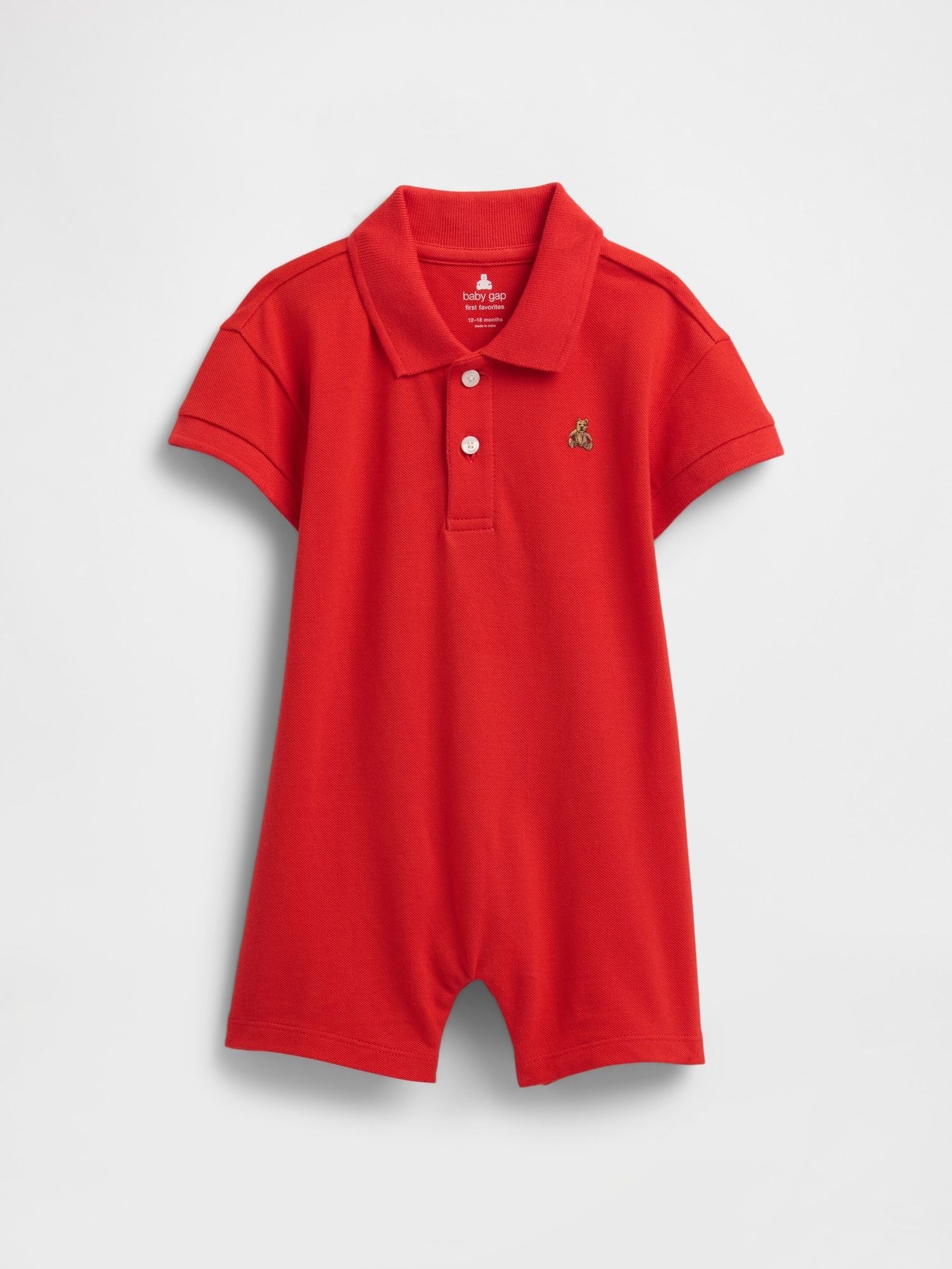 Red Polo One Piece (Newborn-24mths) (H12474) | £20