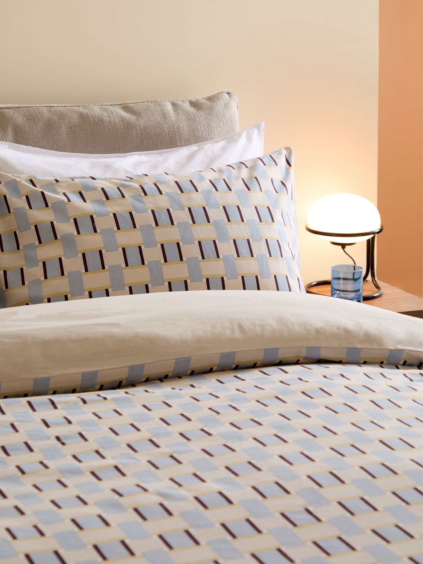 Finnur 100% Cotton Duvet Cover and Pillowcase Set in Blue (H13148) | £29 - £65