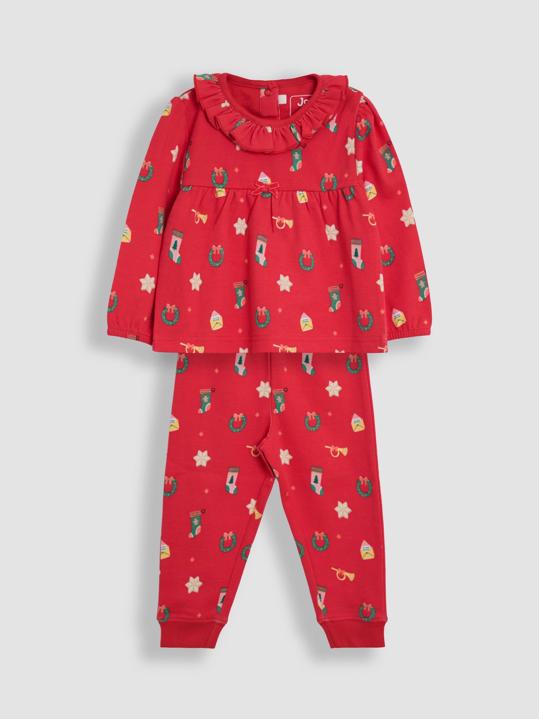 Red Christmas Christmas Printed Pretty Jersey Pyjamas (H13717) | £23