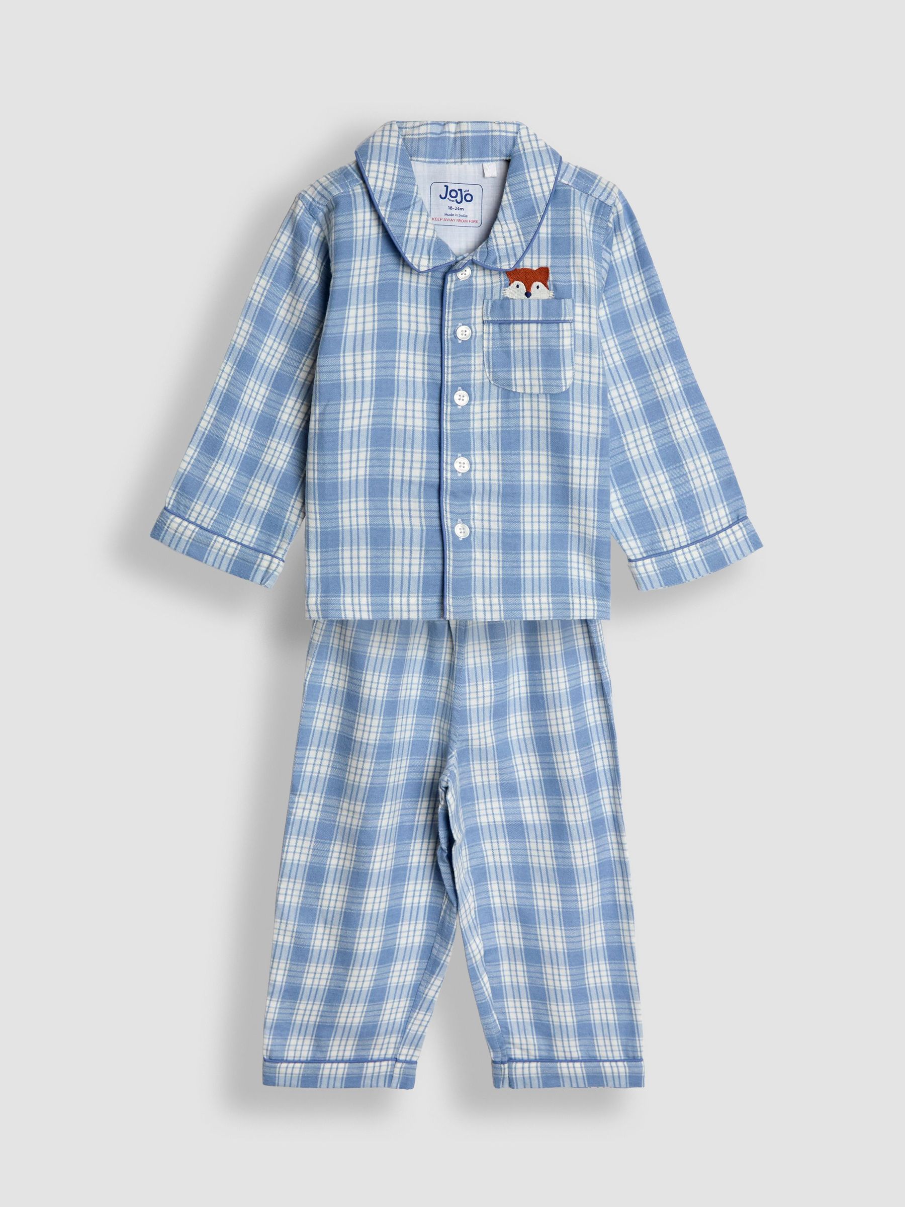 Blue Fox Woven Check Character Pyjamas (H13718) | £22