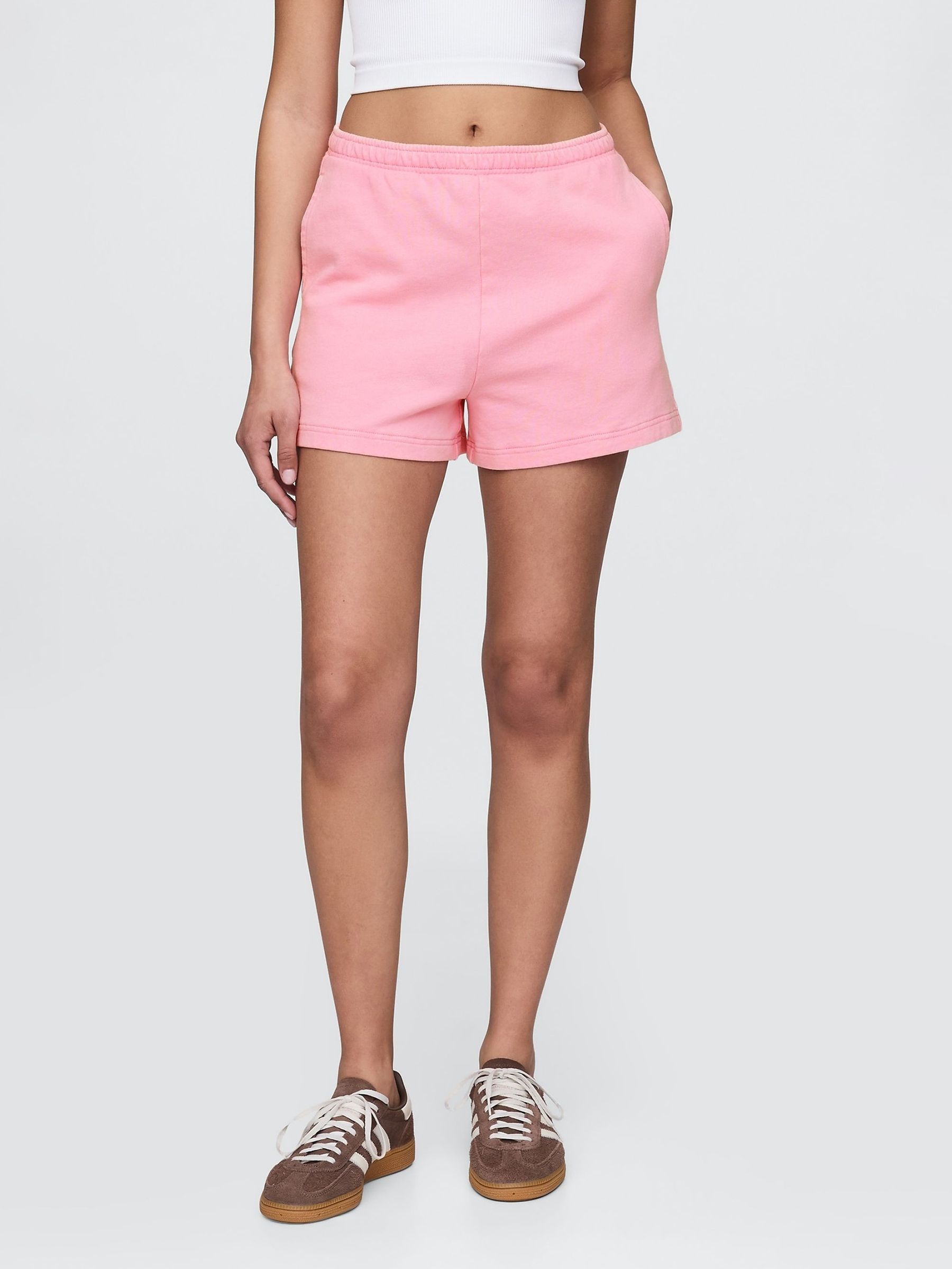 Pink Heavyweight French Terry Classic Jogger Shorts (H13844) | £30