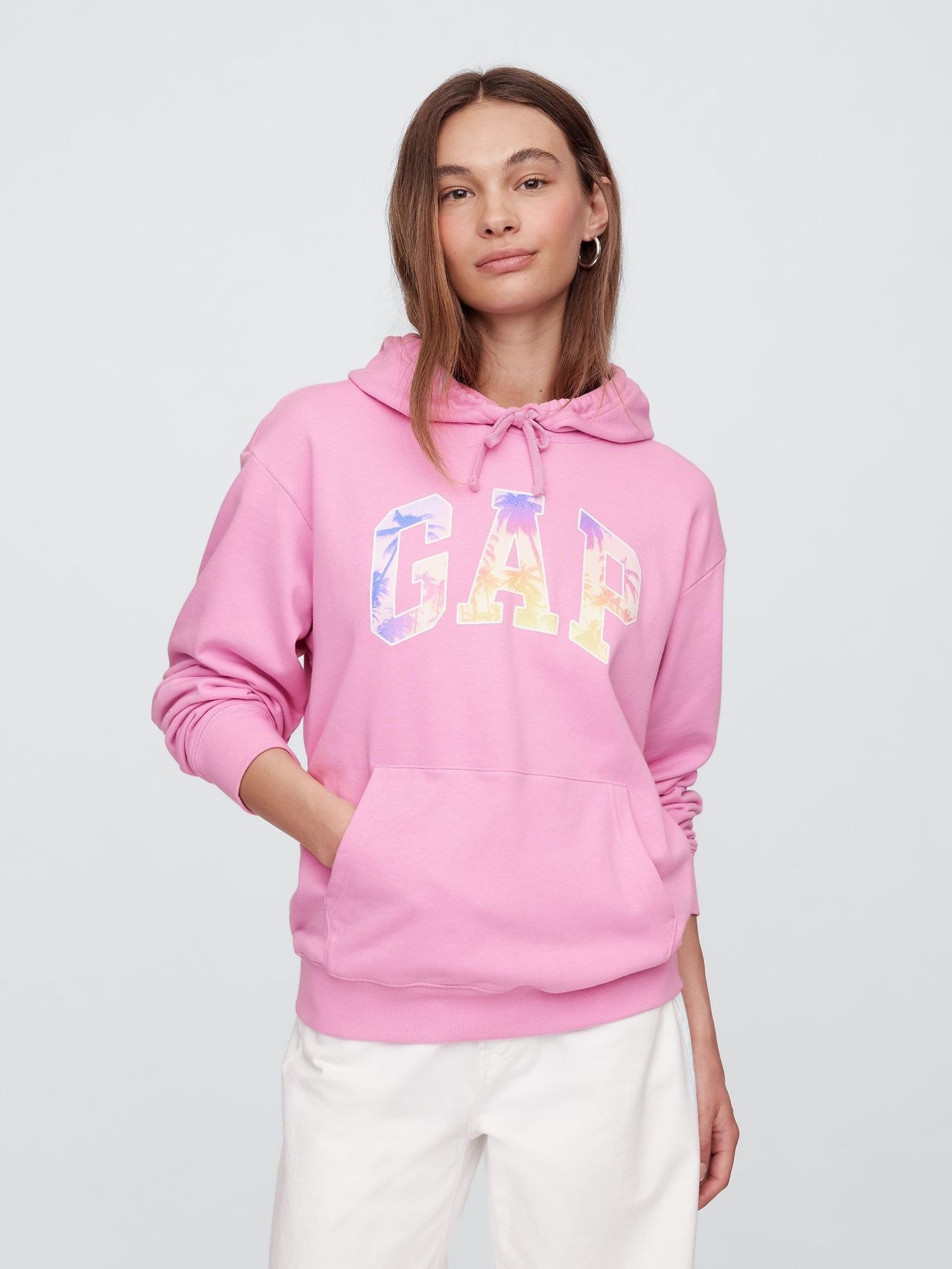 Pink Pullover Relaxed Logo Hoodie (H13858) | £35