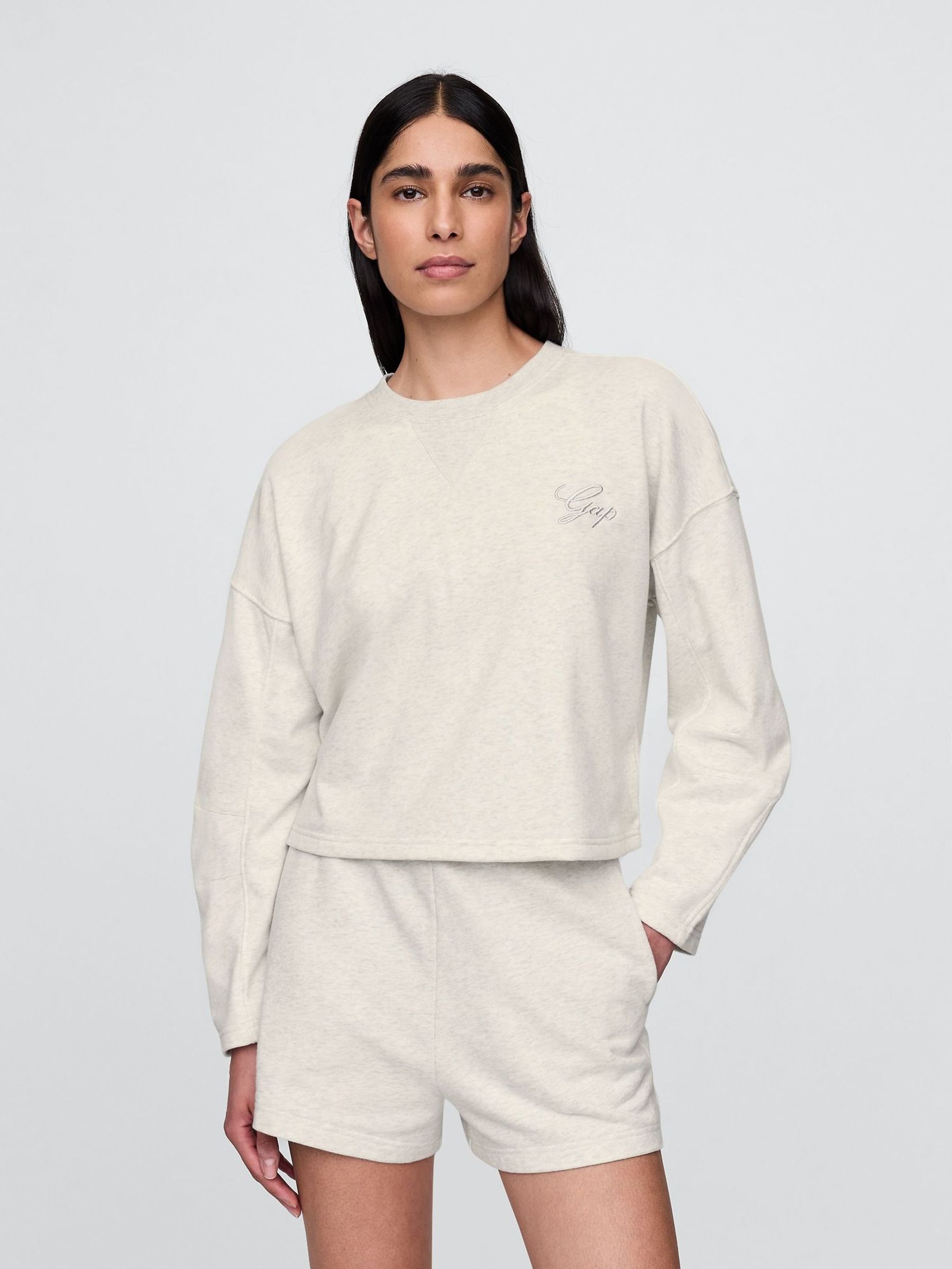 Neutral VintageSoft Oversized Logo Sweatshirt (H13870) | £35